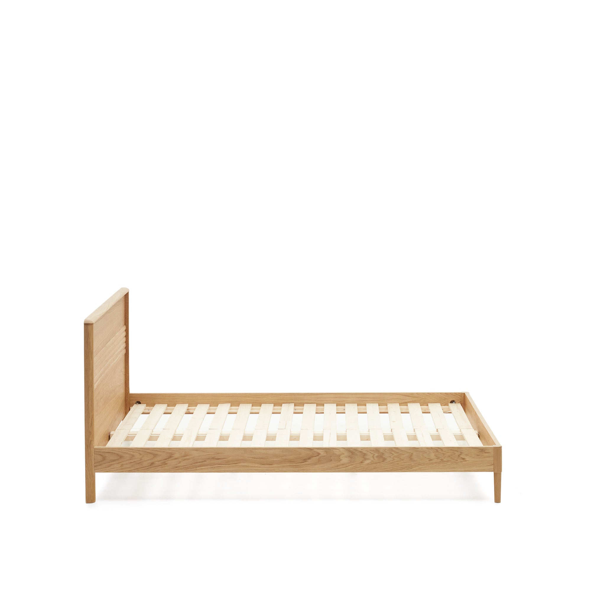 Lenon bed in solid oak and oak wood veneer for 180 x 200 cm mattresses, FSC MIX Credit - Product Image