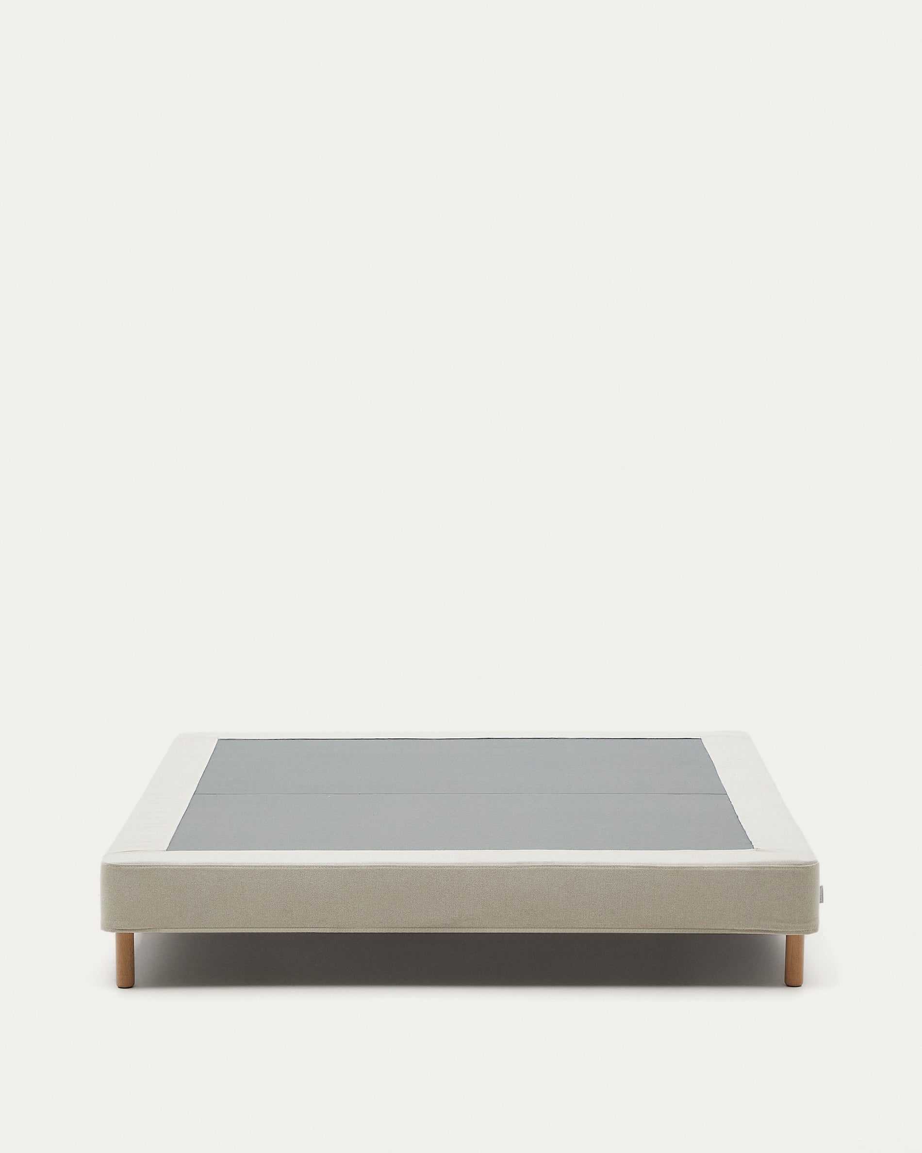 Ofelia basic beige with removable cover and solid beech wood legs for a 150 x 200 cm mattress