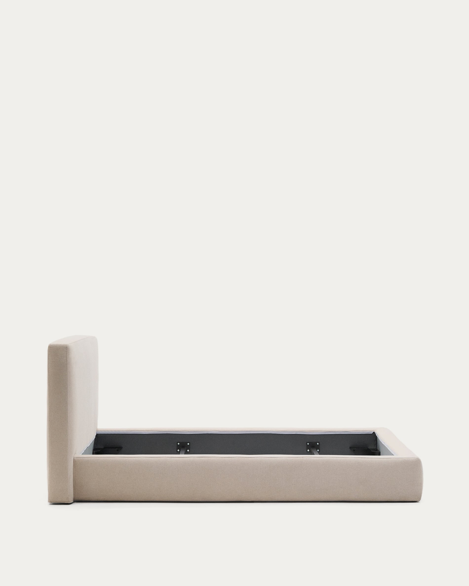 Beige Blok bed with removable covers for 90 x 200 cm mattress FSC Mix Credit - Product View
