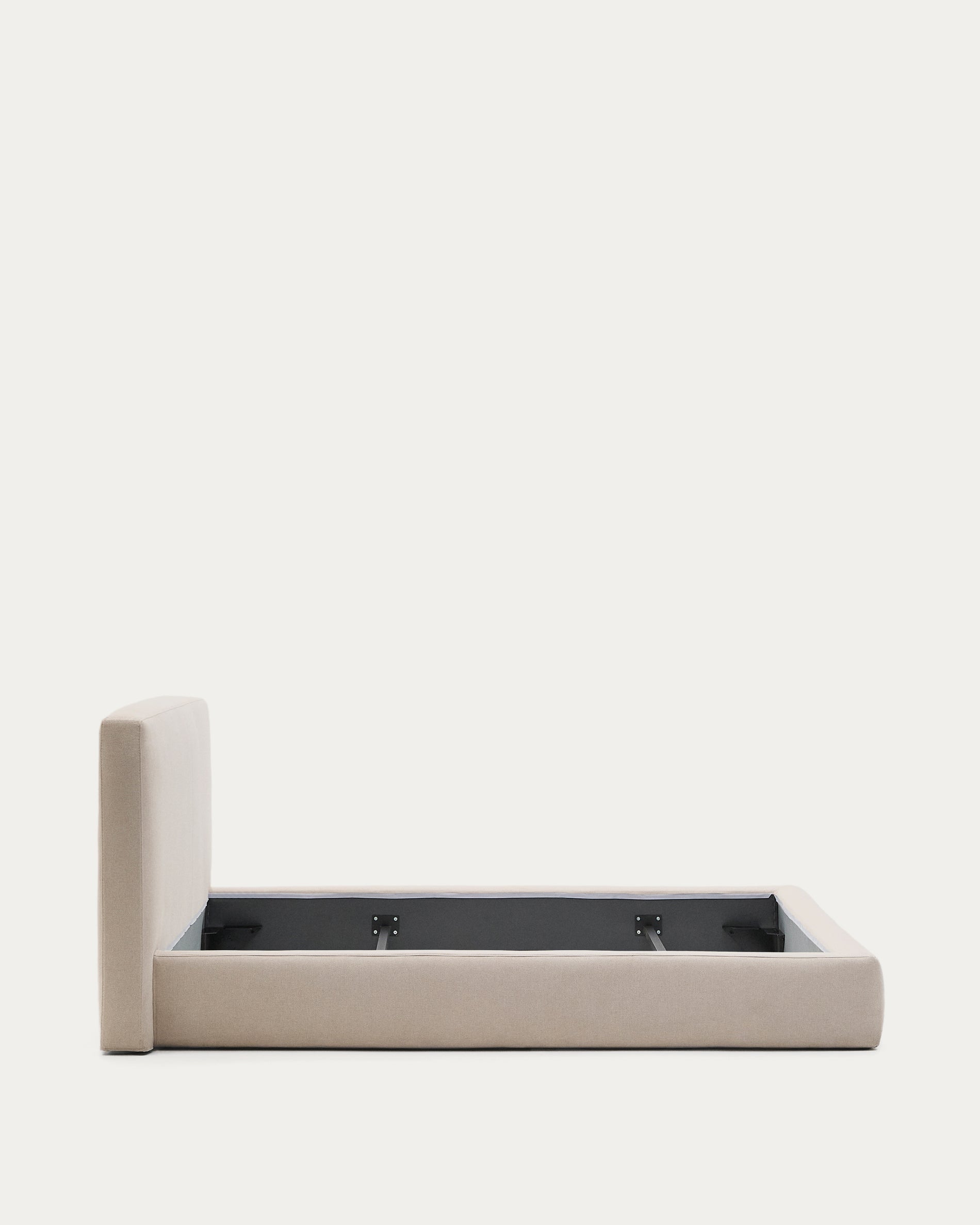 Beige Blok bed with removable covers for 160 x 200 cm mattress FSC Mix Credit - Product View