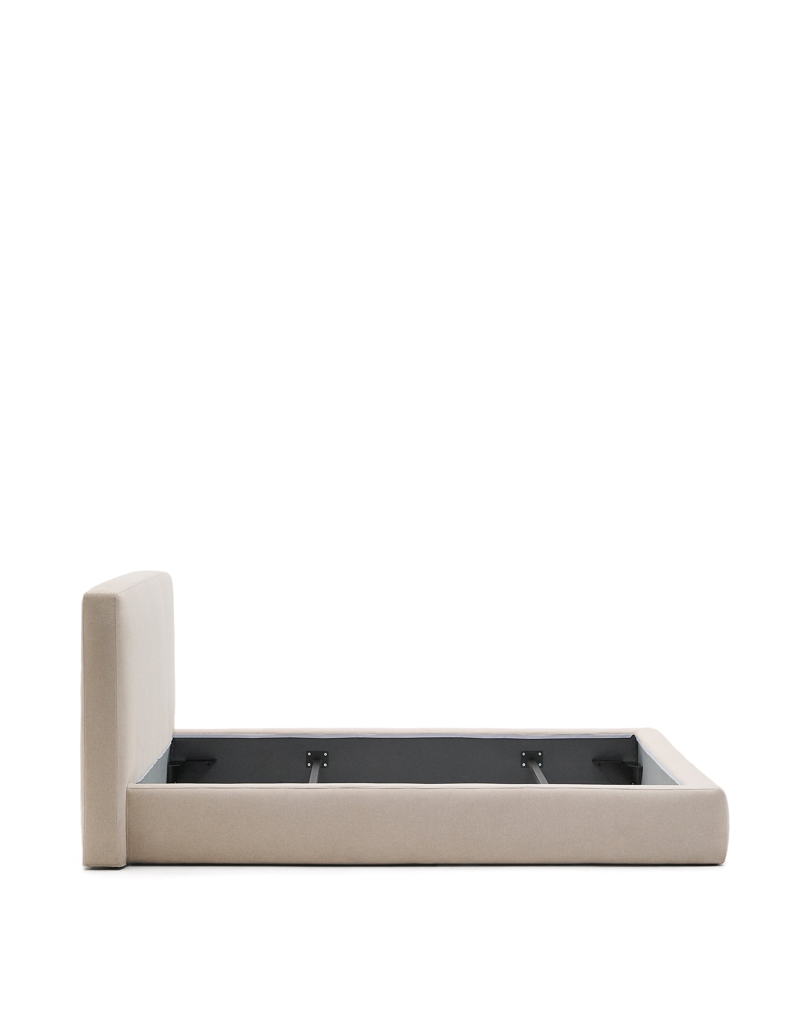 Beige Blok bed with removable covers for 180 x 200 cm mattress FSC Mix Credit - Product Image