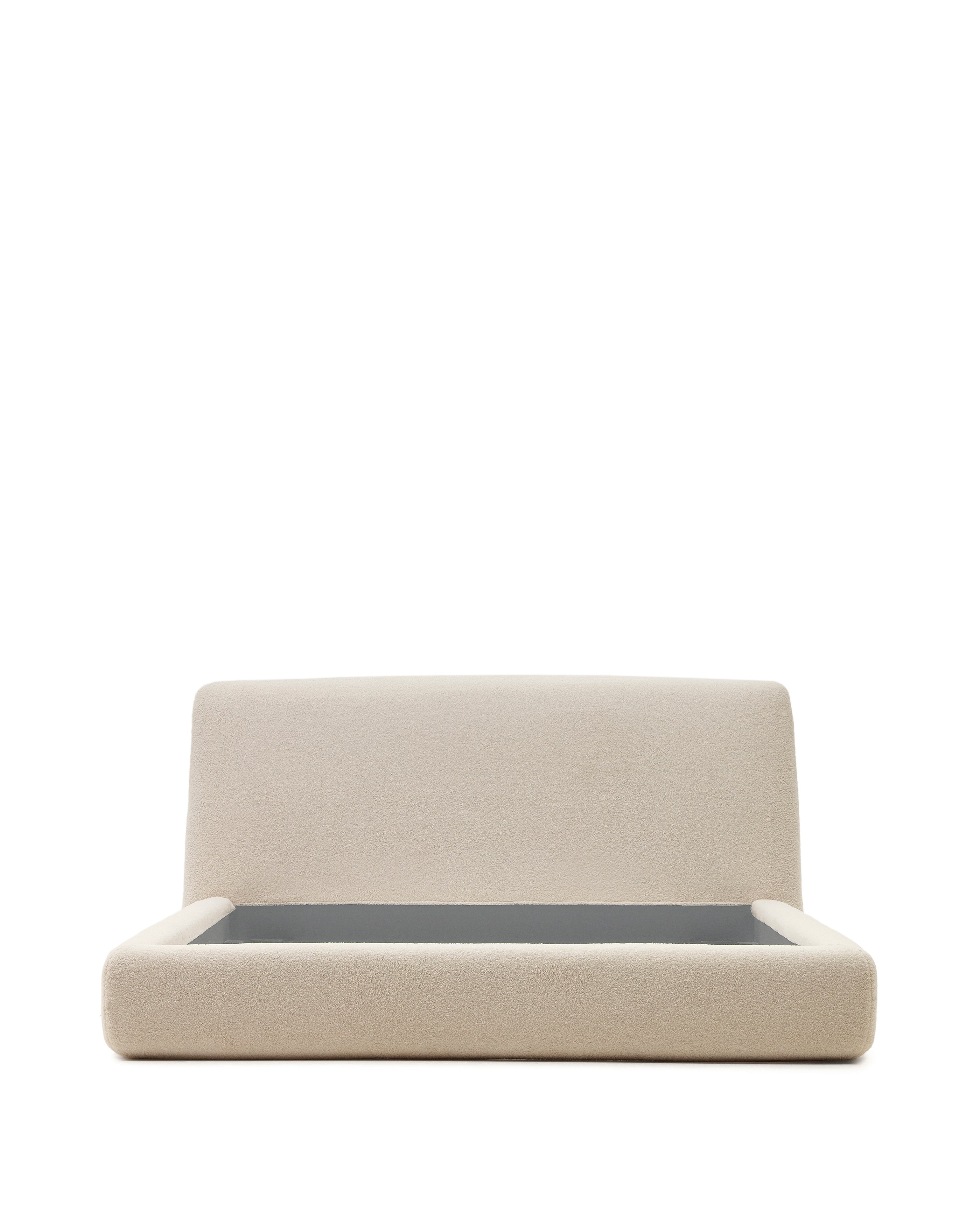 Martina bed cover in ecru bouclé for a 180 x 200 cm mattress - Product Image