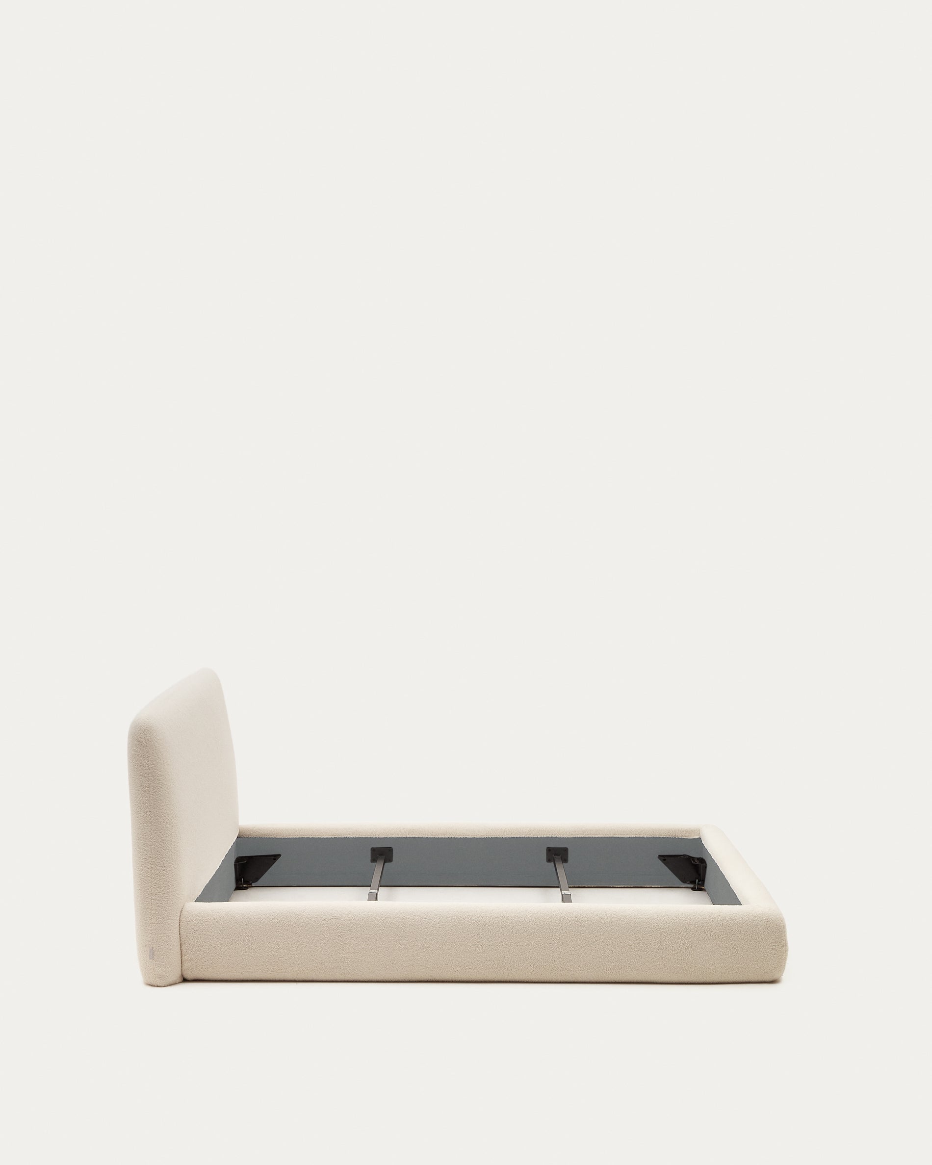 Martina bed cover in ecru bouclé for a 180 x 200 cm mattress - Product View