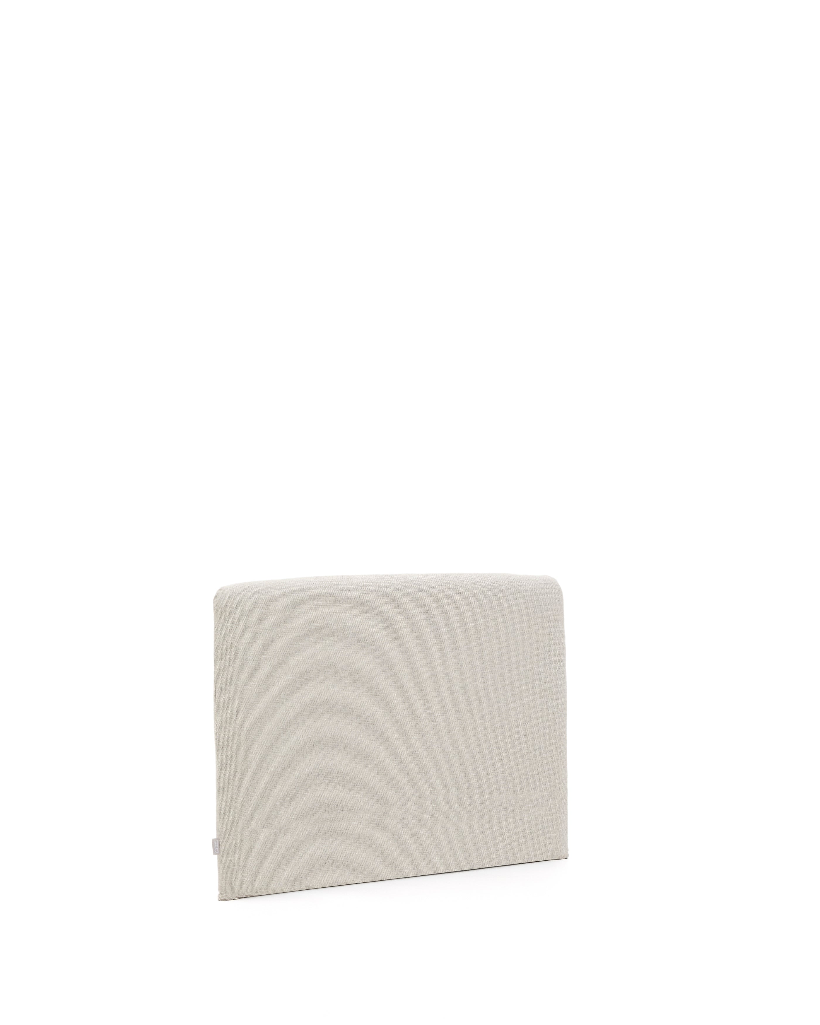 Pearl chenille Valma headboard with removable cover for a 90 x 200 cm bed - Product Image