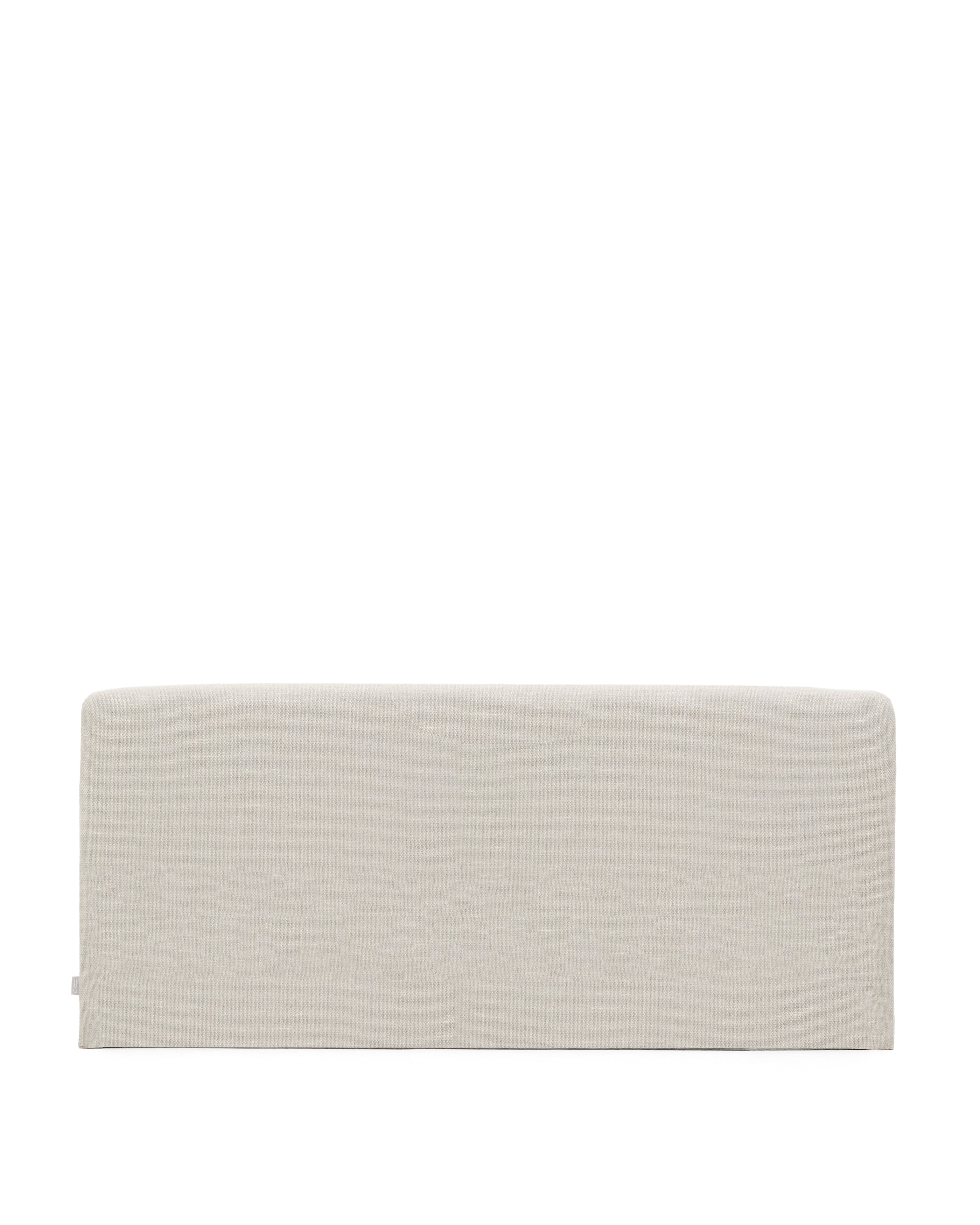 Pearl chenille Valma headboard with removable cover for a 160 x 200 cm bed - Product Image