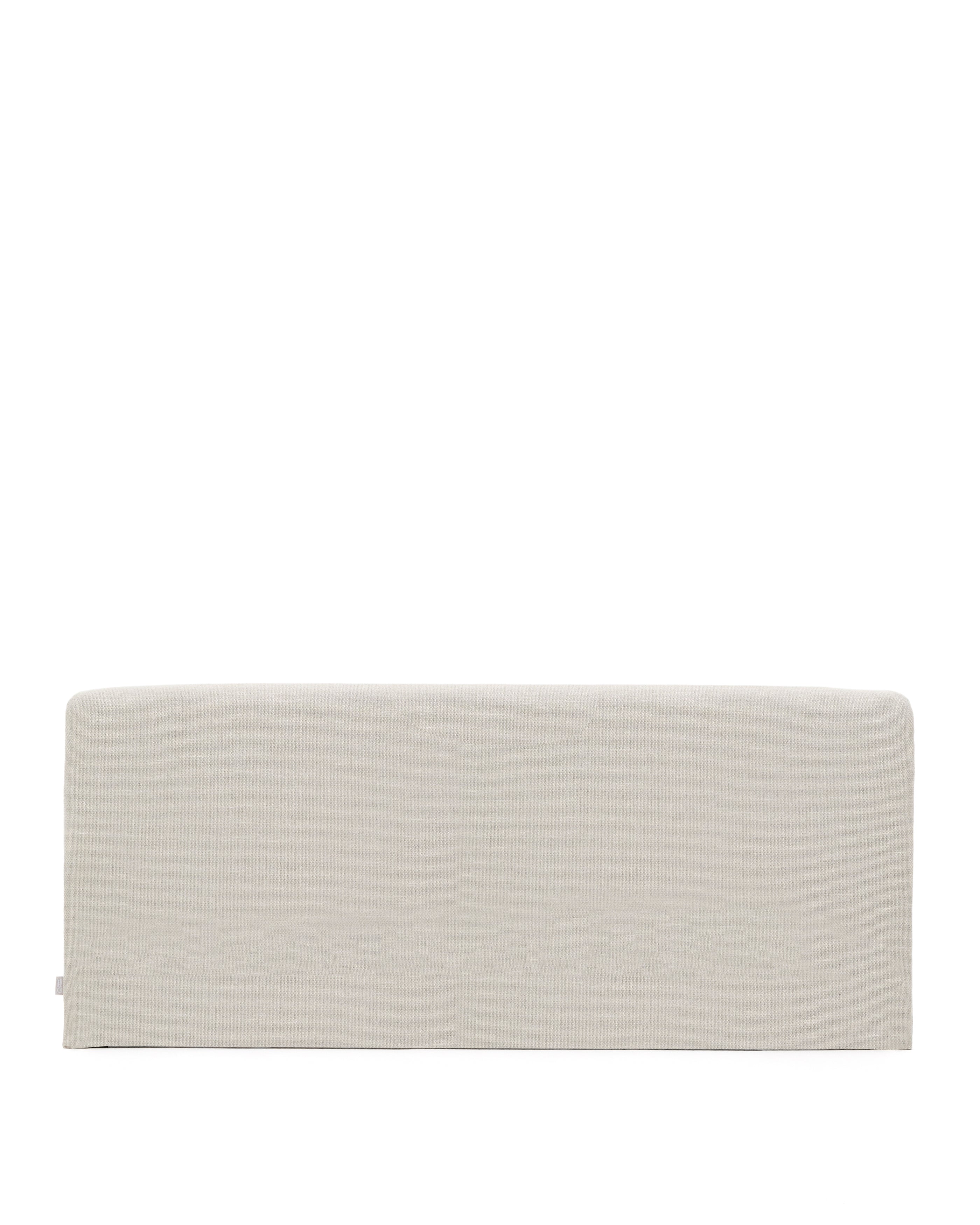 Pearl chenille Valma headboard with removable cover for a 180 x 200 cm bed - Product Image