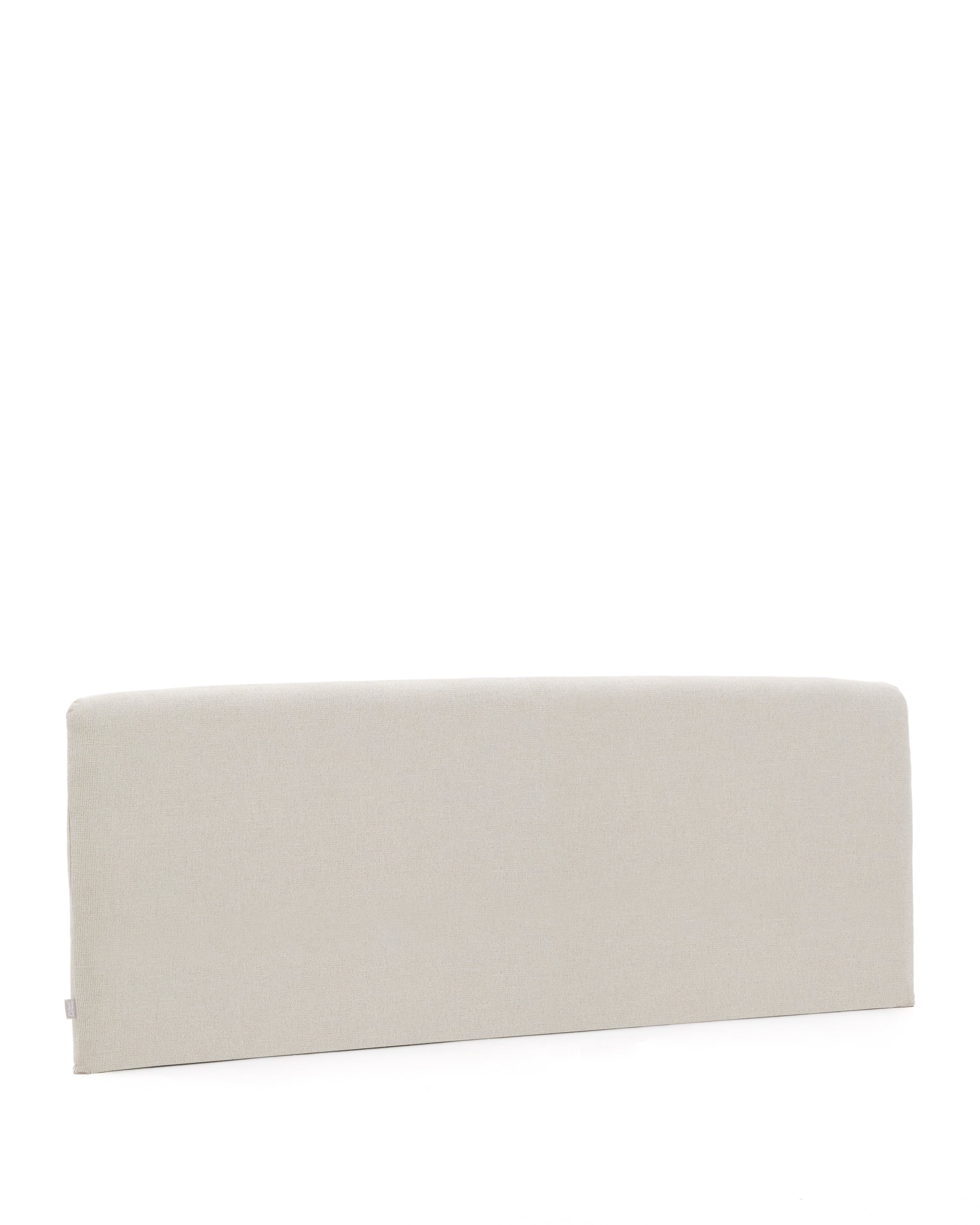 Pearl chenille Valma headboard with removable cover for a 180 x 200 cm bed - Product Image