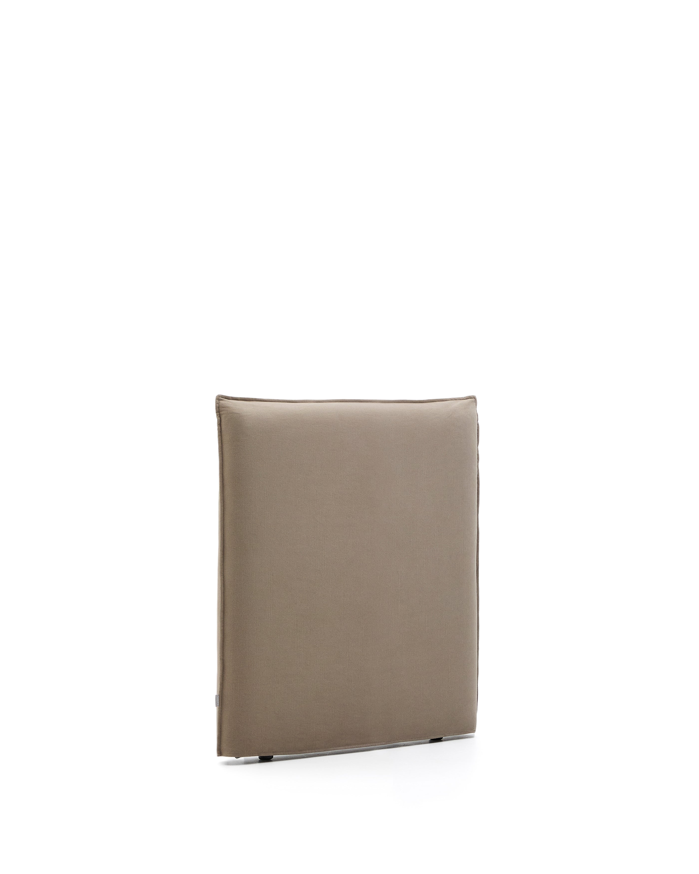 Jaira headboardd linen and cotton with removable cover in taupe for a 90 cm FSC Mix Credit bed - Product Image