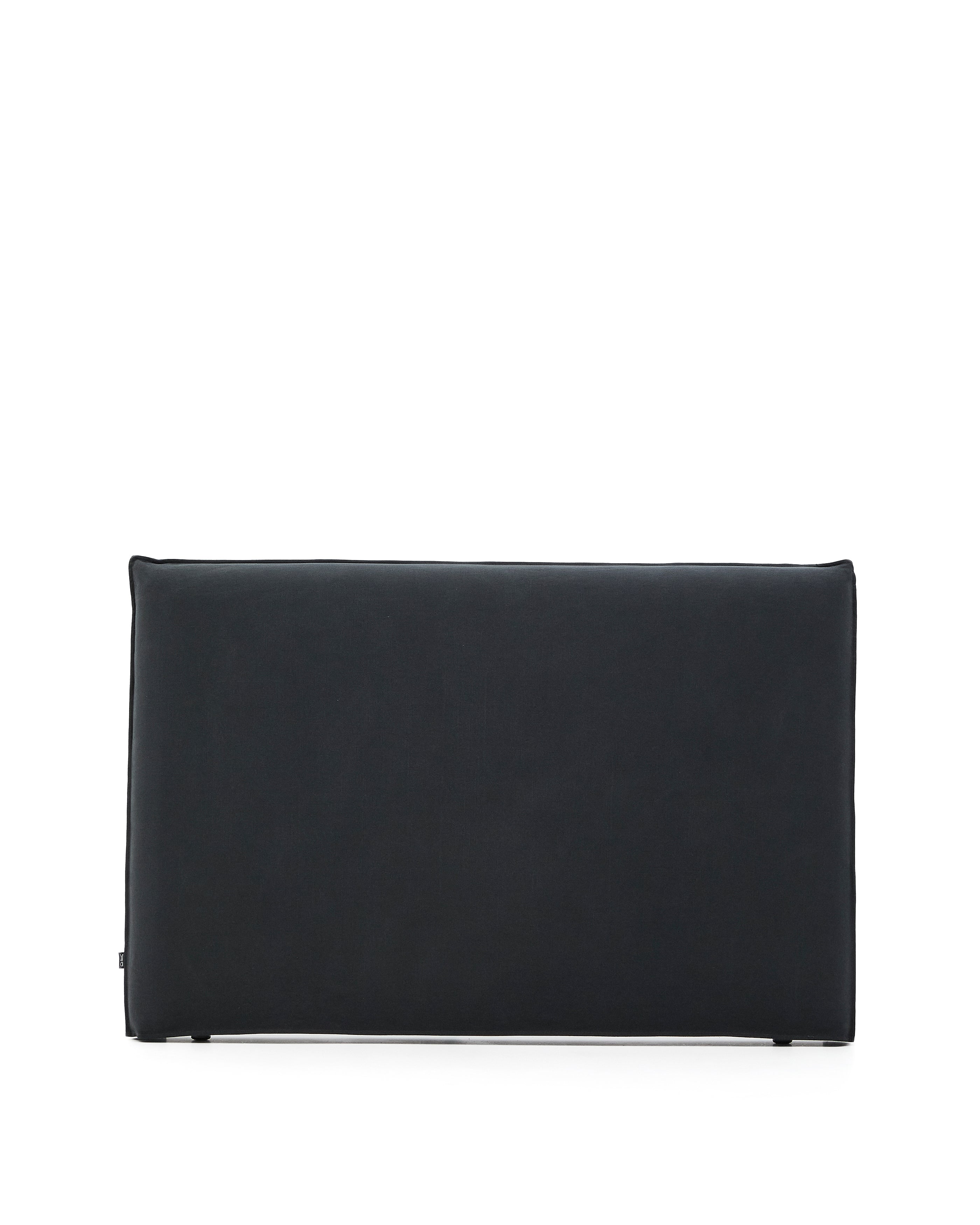 Anthracite grey linen and cotton Jaira headboard with removable cover for a 160 cm FSC Mix Credit bed - Product Image