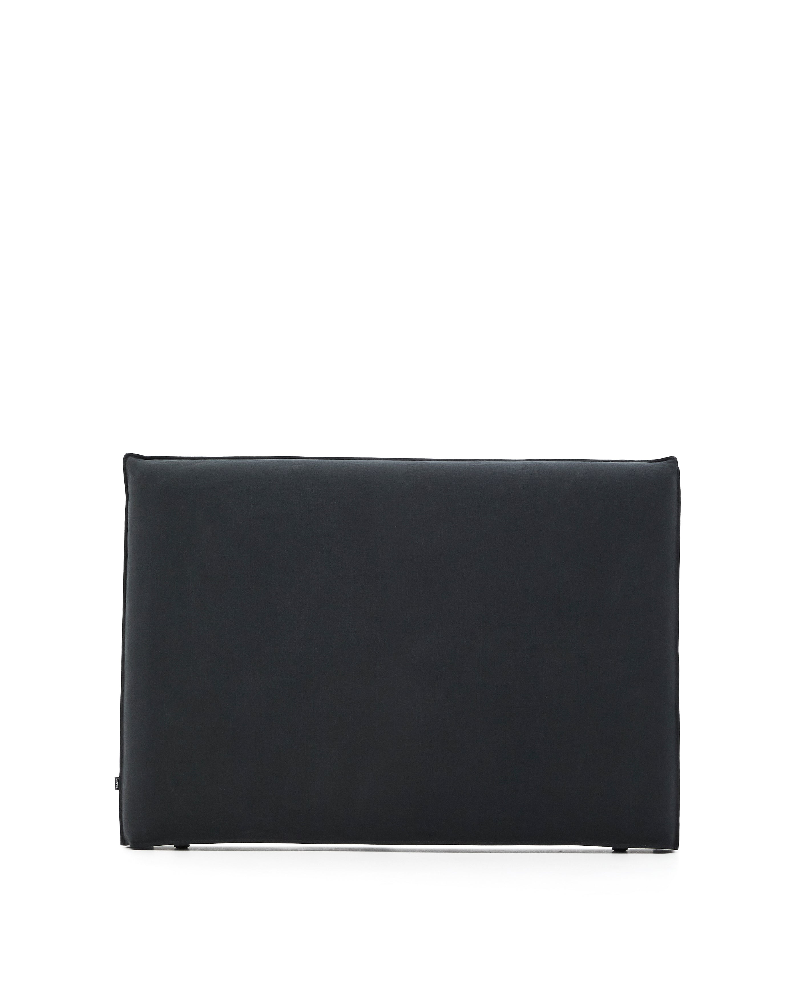 Anthracite grey linen and cotton Jaira headboard cover for a 160 cm bed - Product Image