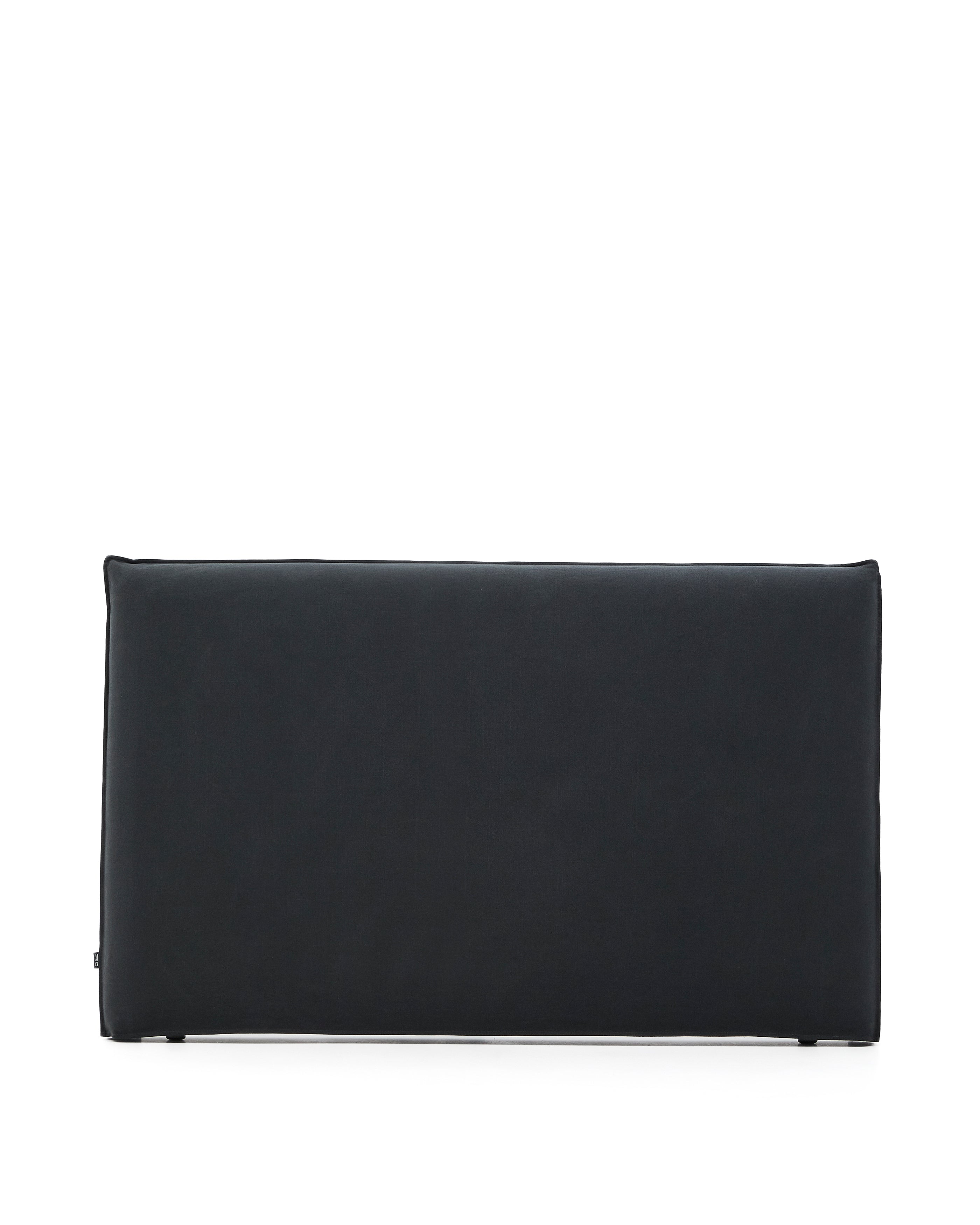 Anthracite grey linen and cotton Jaira headboard cover for a 180 cm bed - Product Image