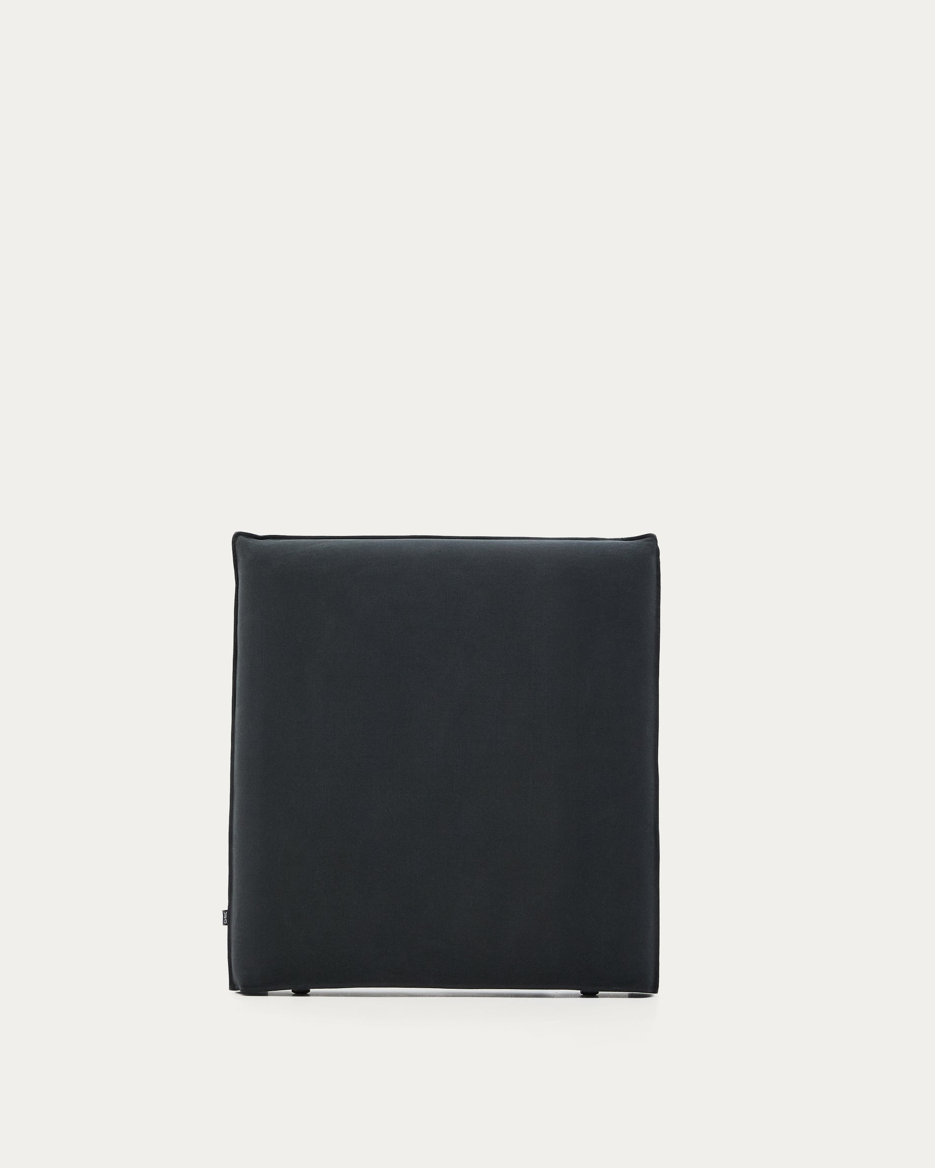 Anthracite grey linen and cotton Jaira headboard cover for a 90 cm bed - Product View