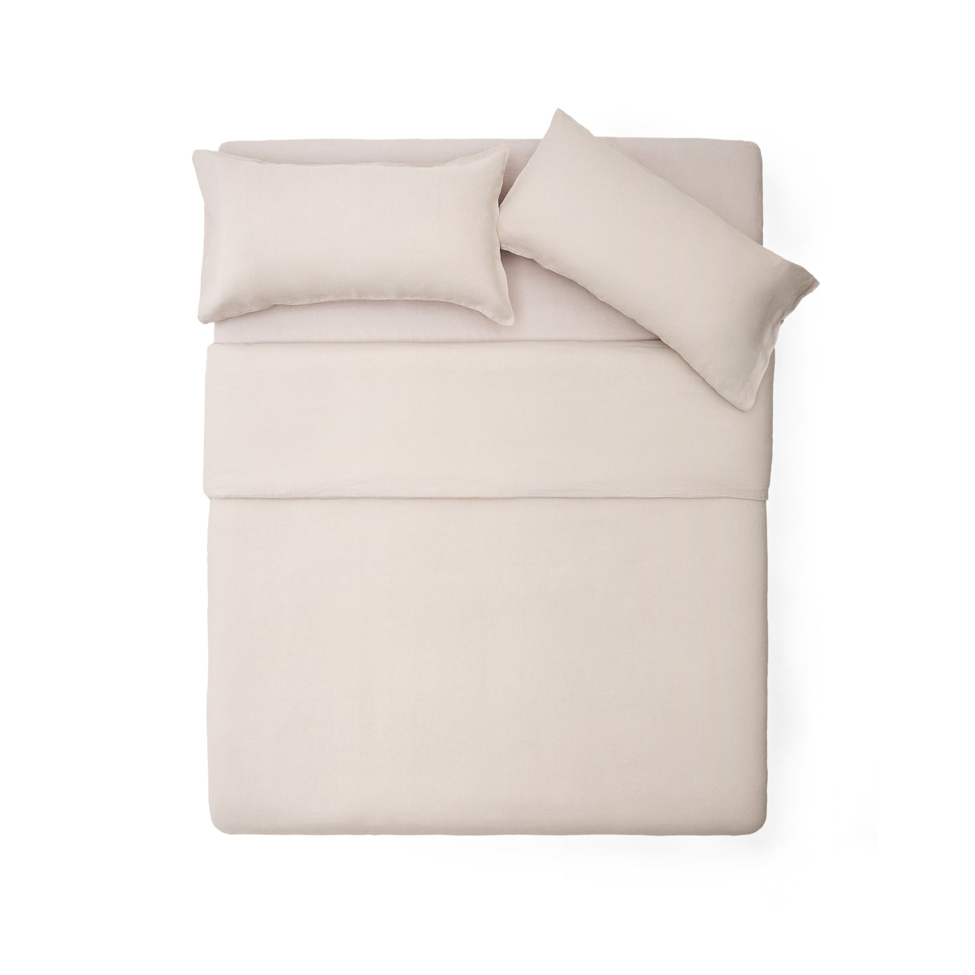 Simmel grey, cotton and linen duvet and pillow cover set, 90 cm bed - Product Image