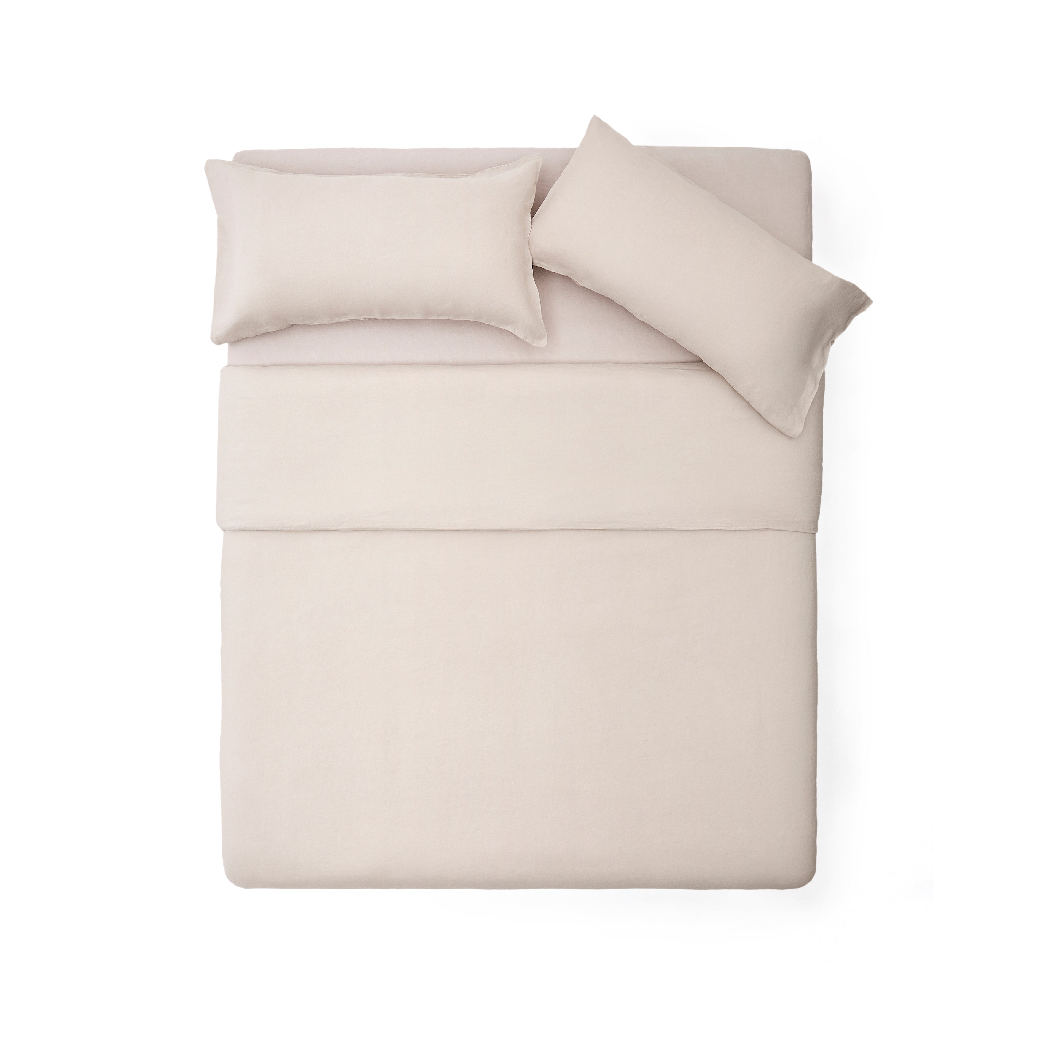 Simmel grey, cotton and linen duvet and pillow cover set, 90 cm bed - Product Image