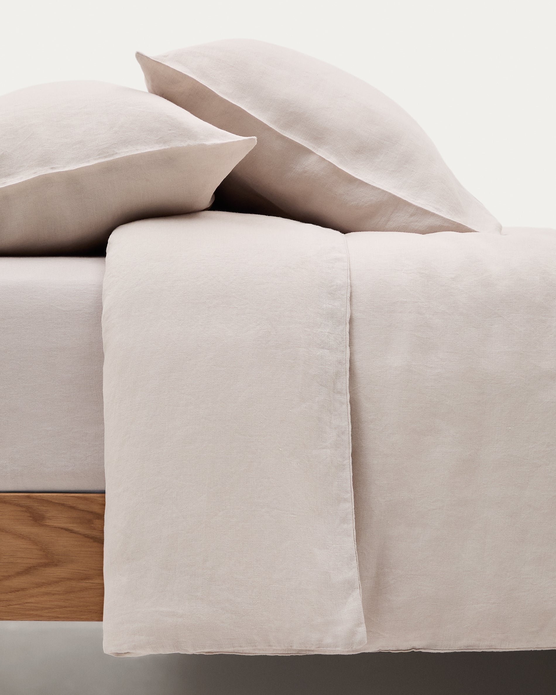 Simmel szürke, pamut és len ágytakaró és párnahuzat szett, 90 cm-es ágyhoz