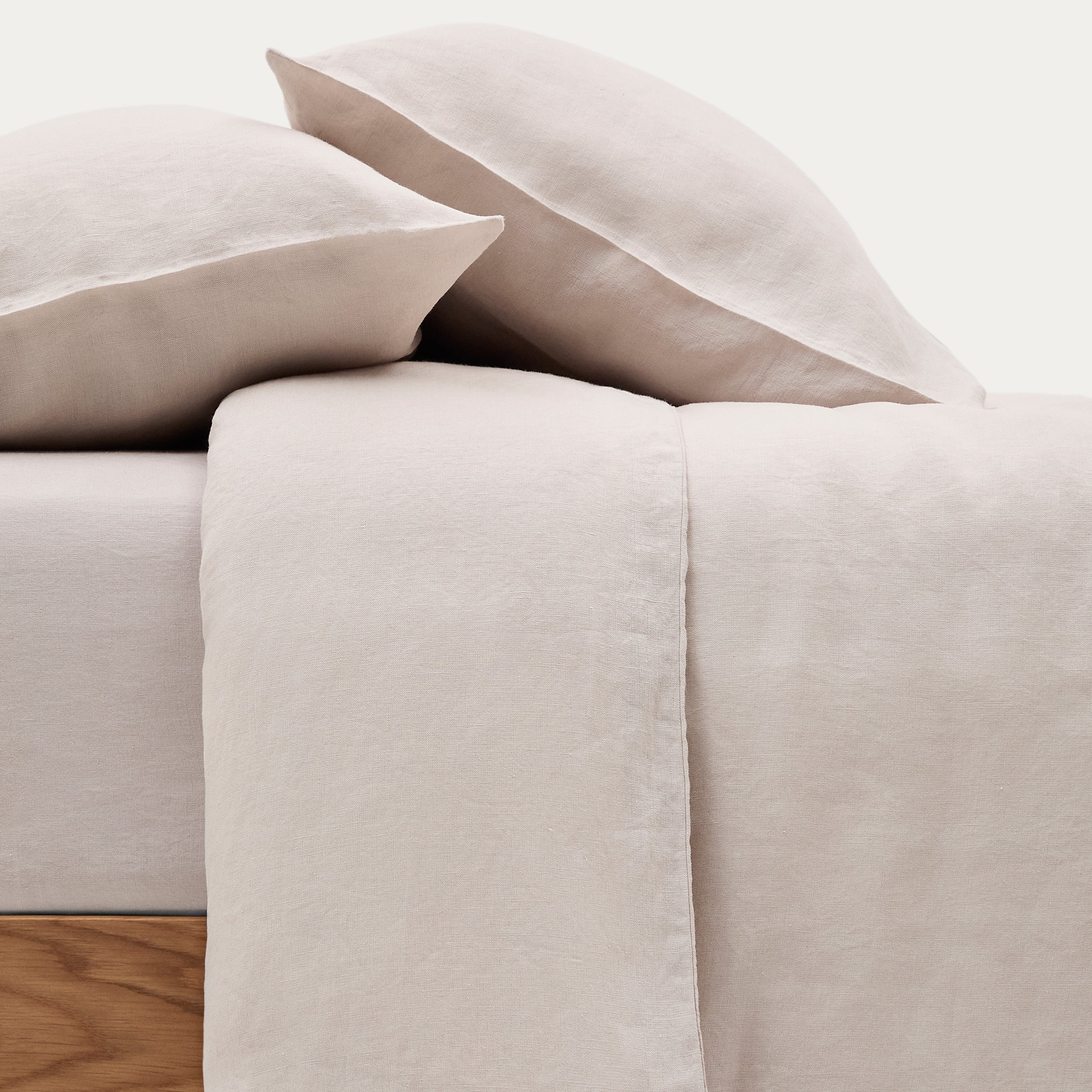 Simmel szürke, pamut és len ágytakaró és párnahuzat szett, 180 cm-es ágyhoz