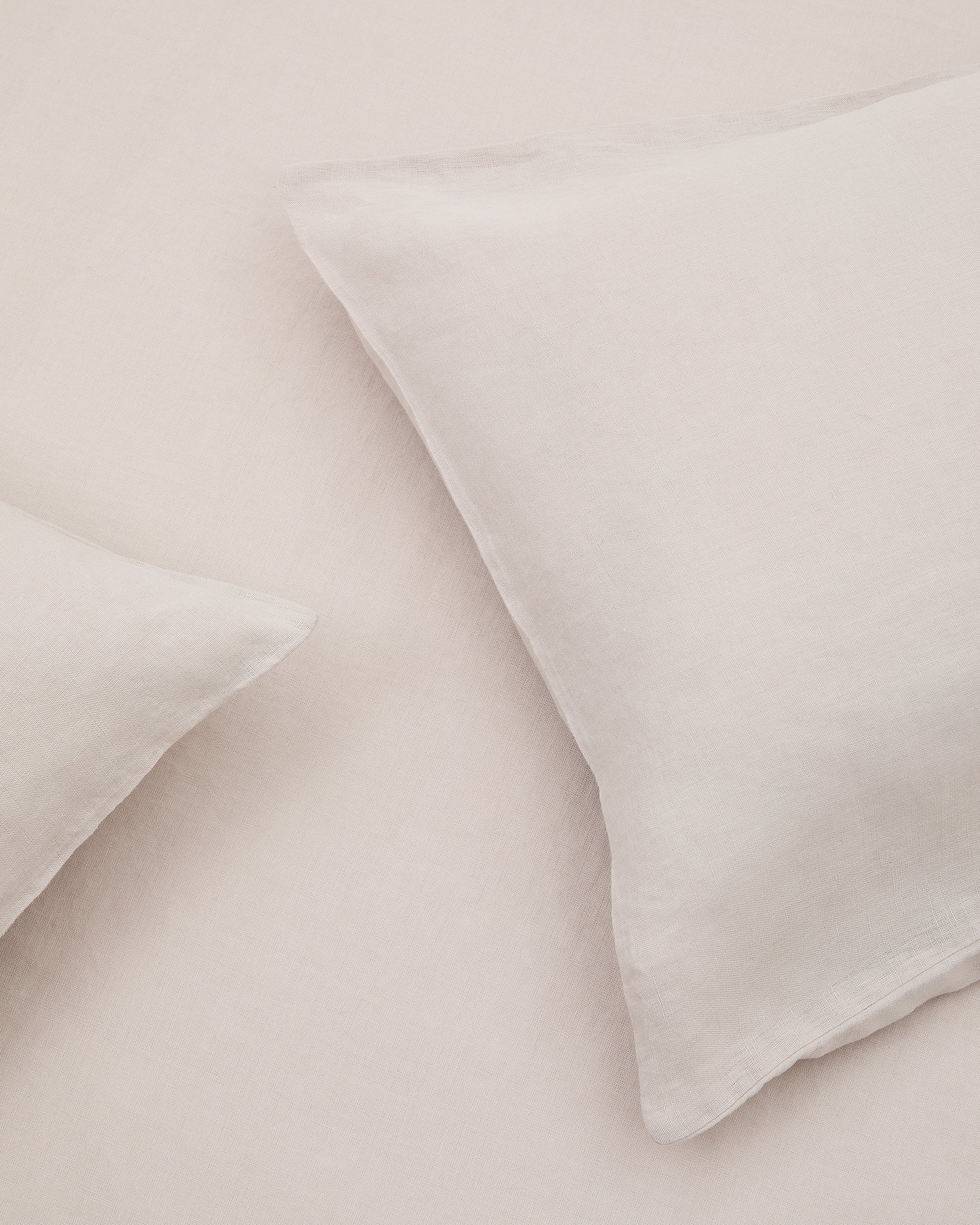 Simmel grey, cotton and linen duvet and pillow cover set, 180 cm bed - Detail