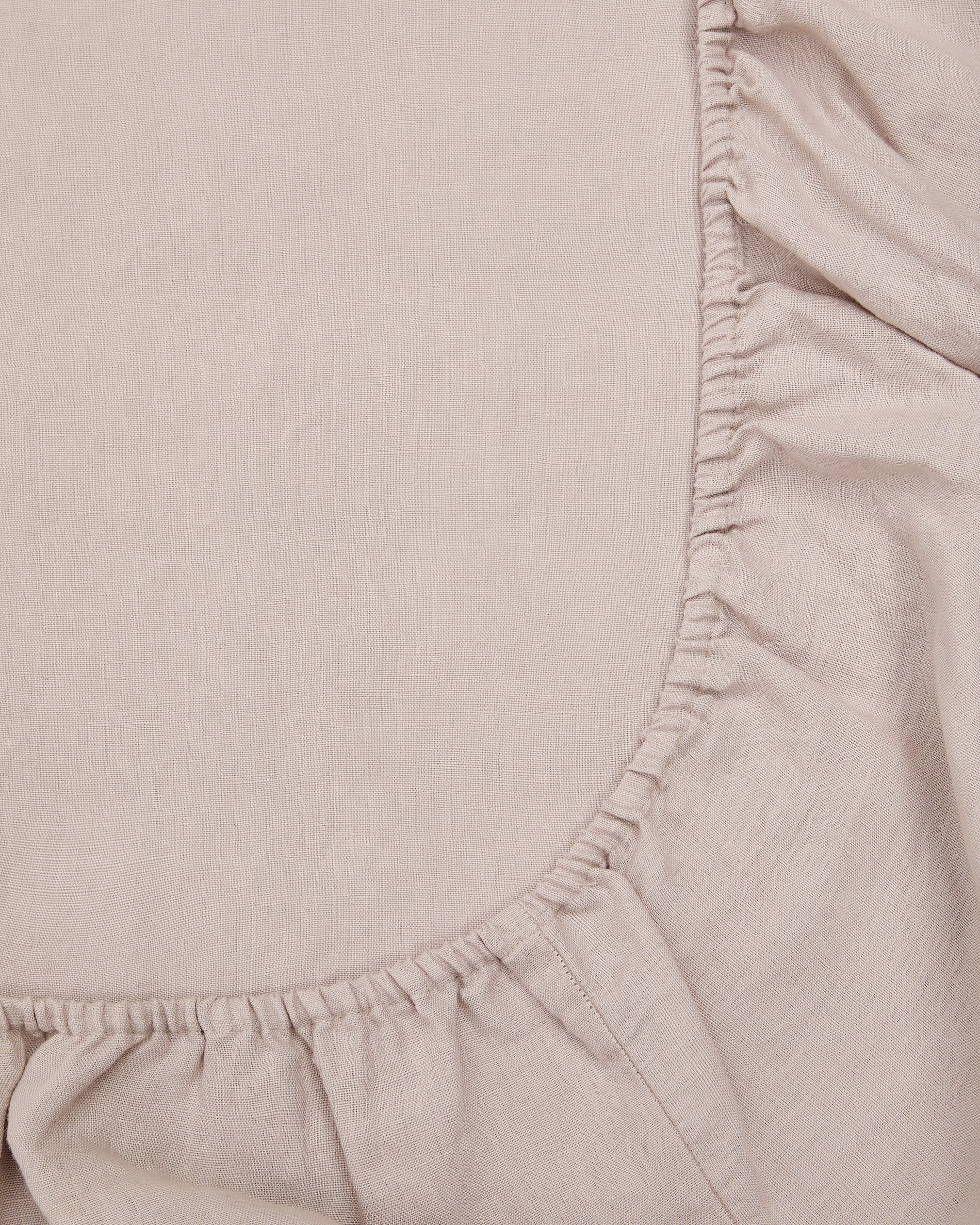 Simmel grey, cotton and linen, adjustable bottom sheet for a 150 cm bed - Detail