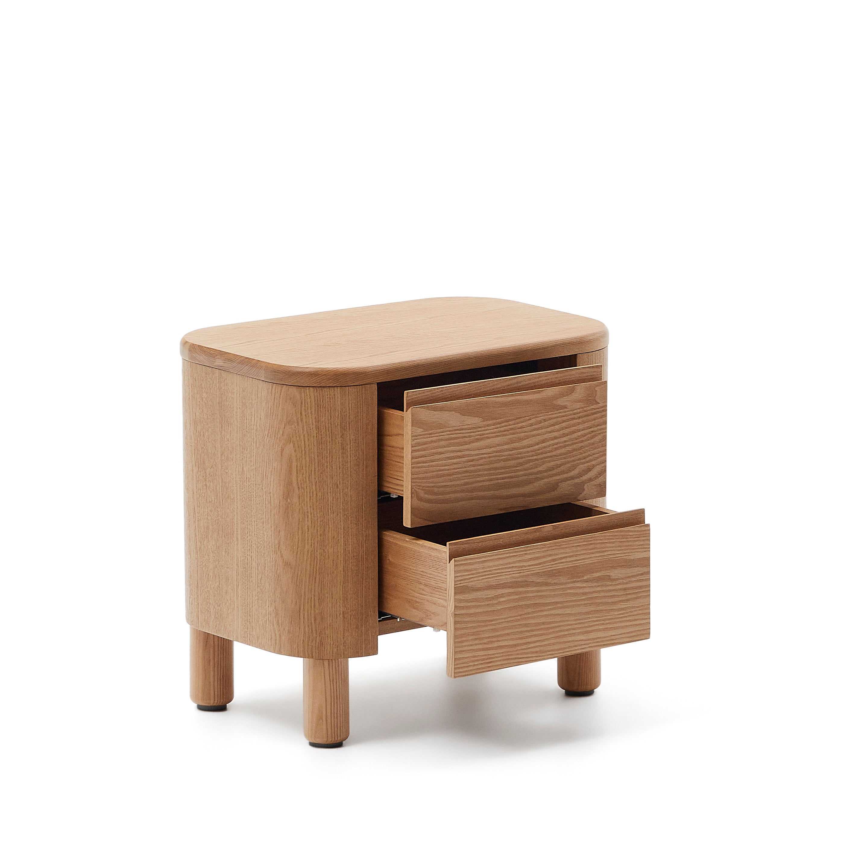 Salaya bedside table in ash plywood FSC Mix Credit, 55 cm x 50 cm - Product Image