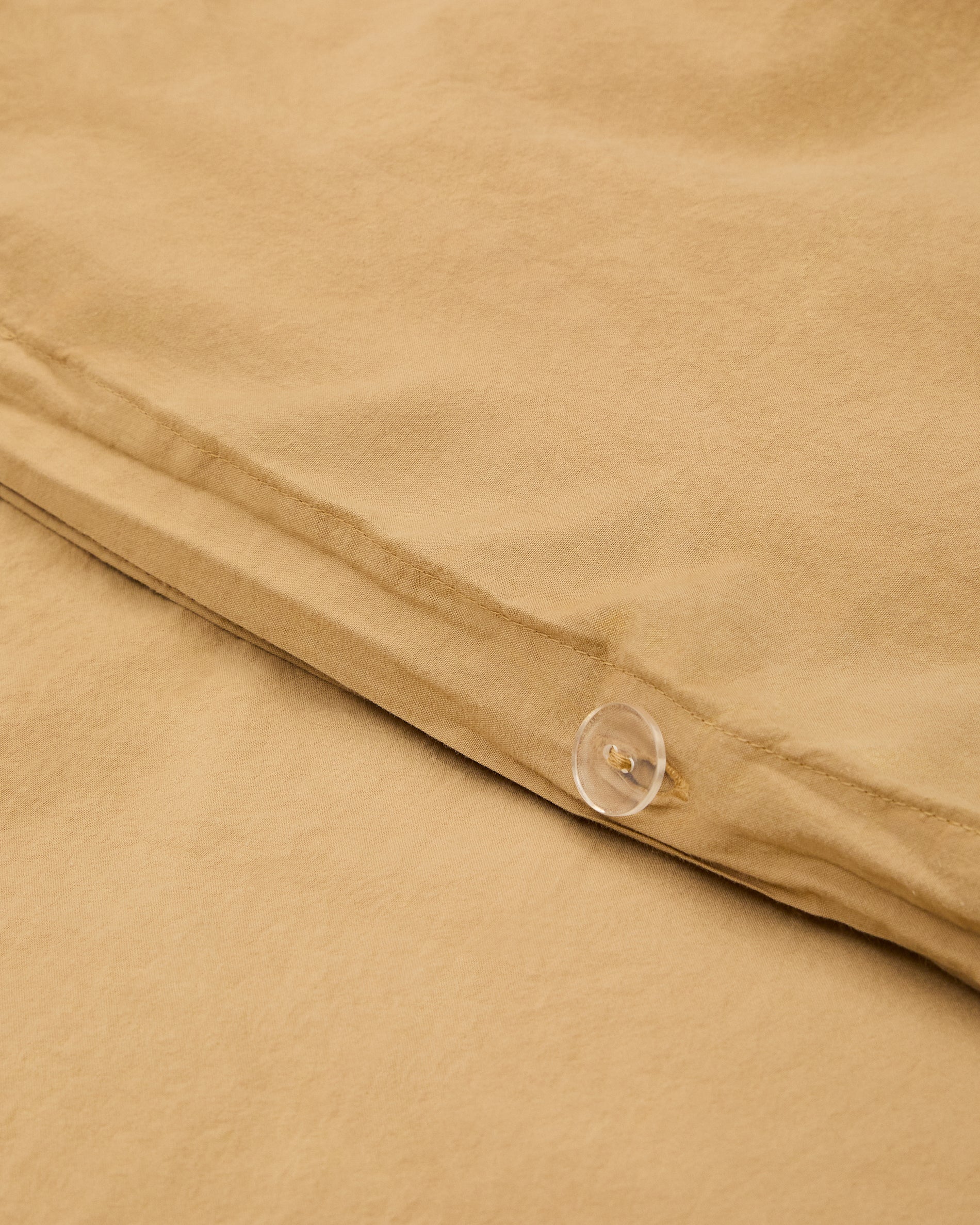 Sifinia mustard duvet and pillow cover set, 100% cotton percale fringes, 90 cm bed - Detail
