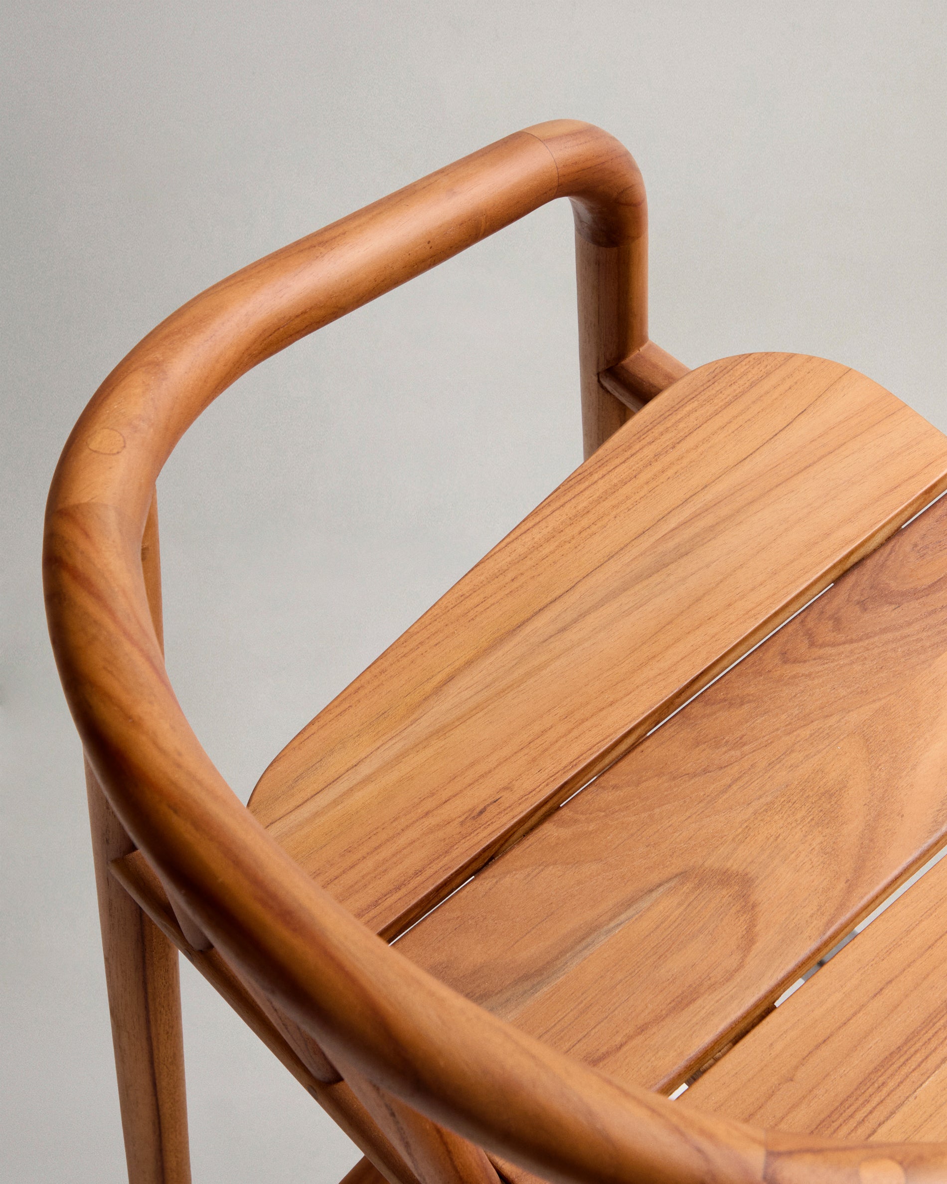 Turqueta outdoor stool made of FSC 100% solid teak wood, height 65cm - Detail
