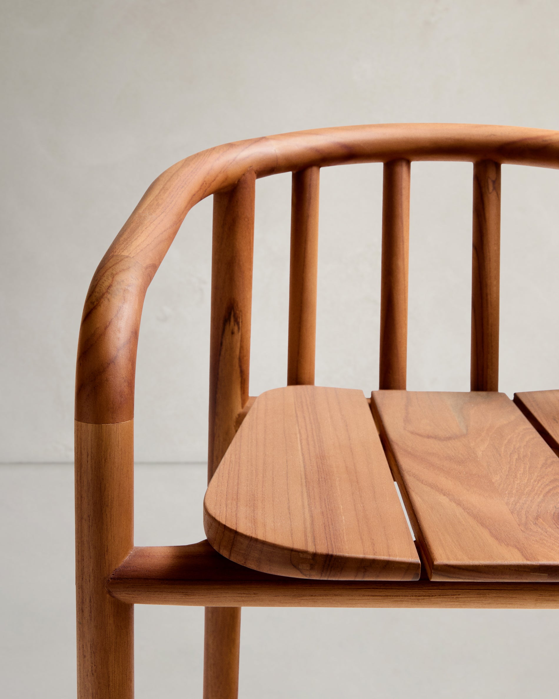 Turqueta outdoor stool made of FSC 100% solid teak wood, height 65cm - Detail