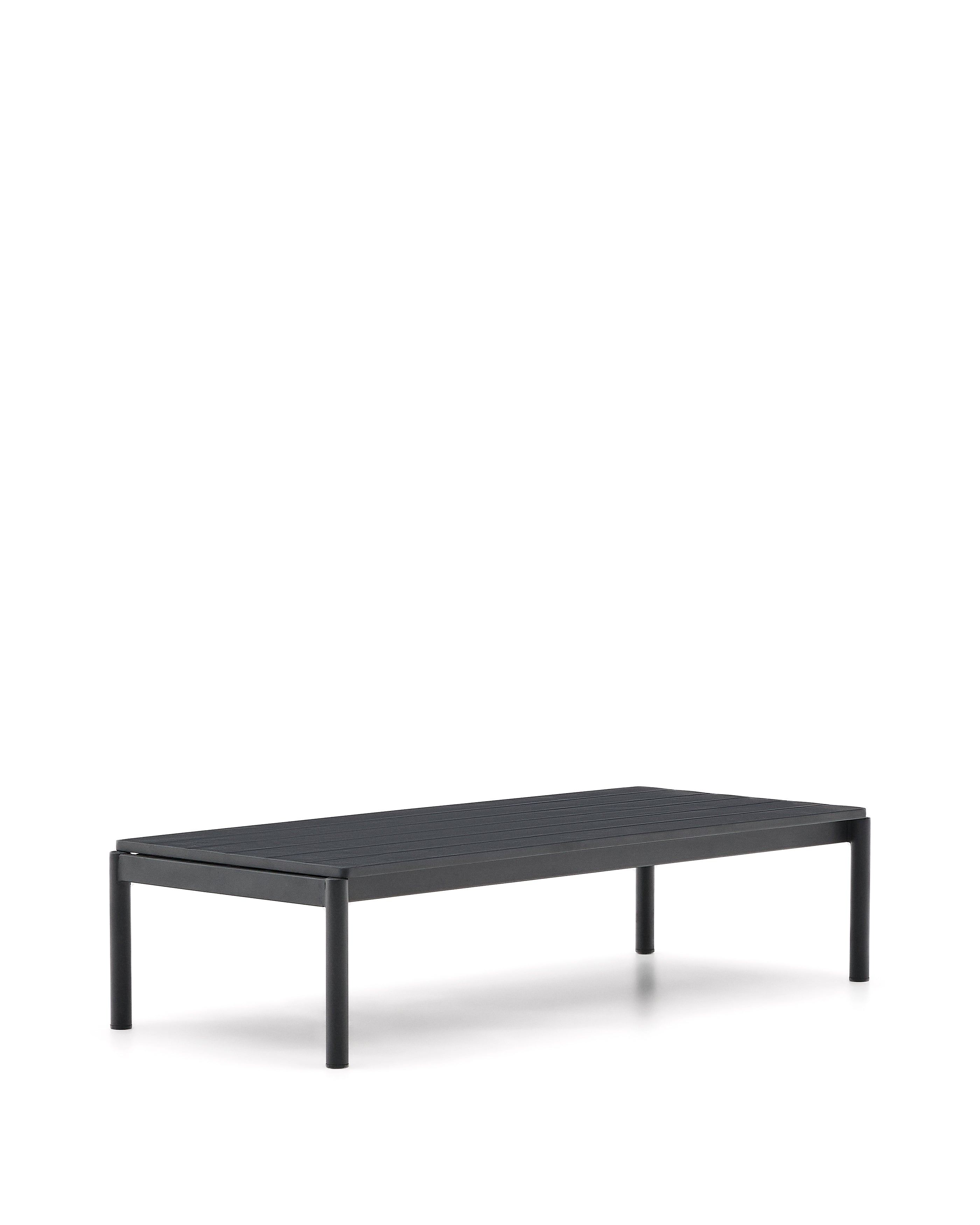 Sorells coffee table in grey aluminum 63 x 144,6 cm - Product Image
