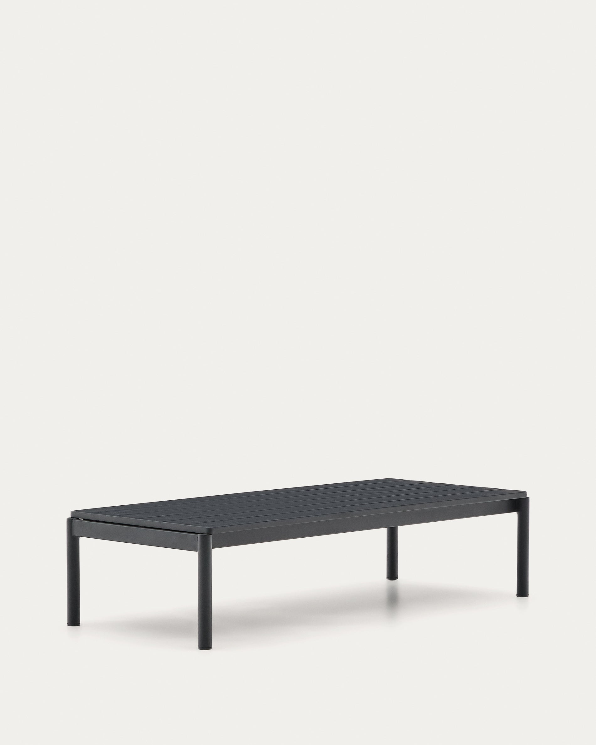 Sorells coffee table in grey aluminum 63 x 144,6 cm - Product View