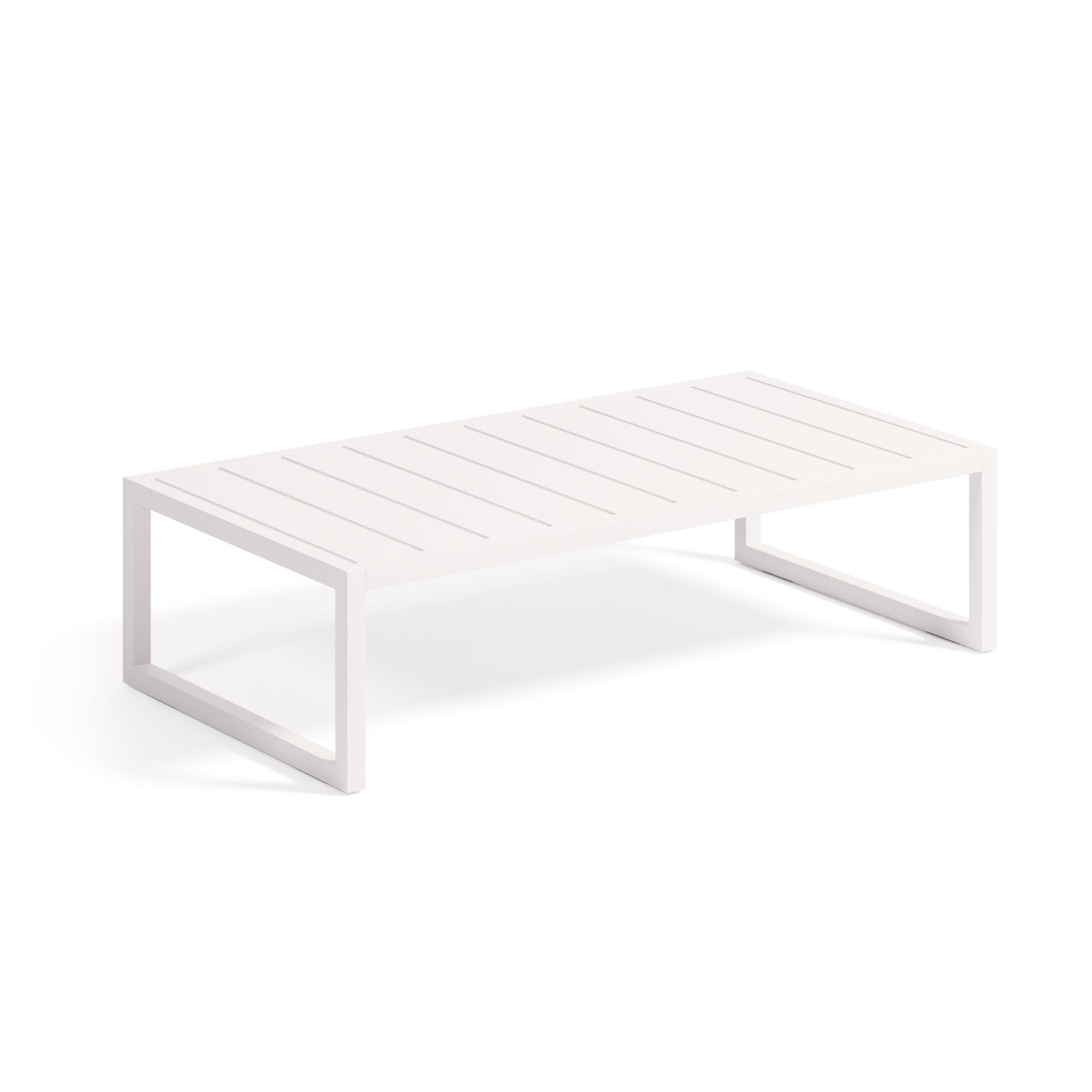 Comova 100% outdoor coffee table made from white aluminium, 60 x 114 cm - Product Image