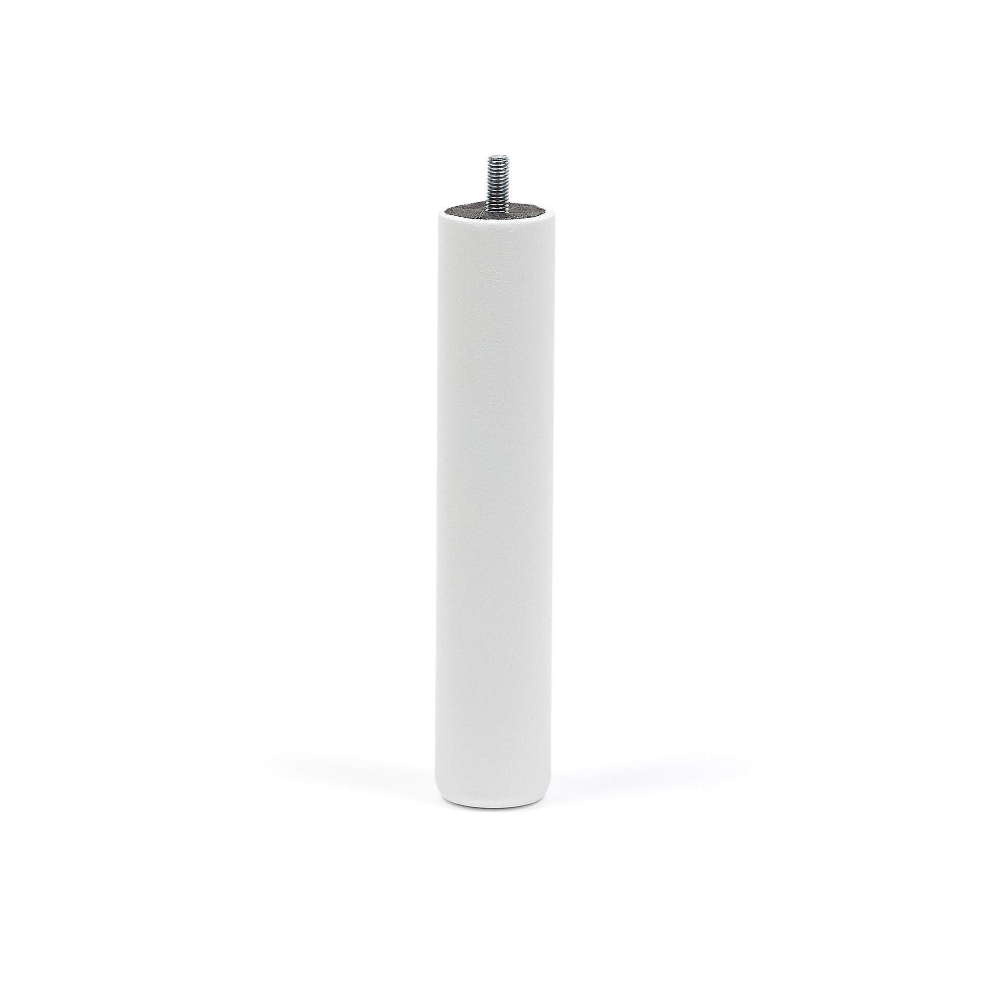 Ise mattress base leg in solid beech wood with a white finish - Product Image