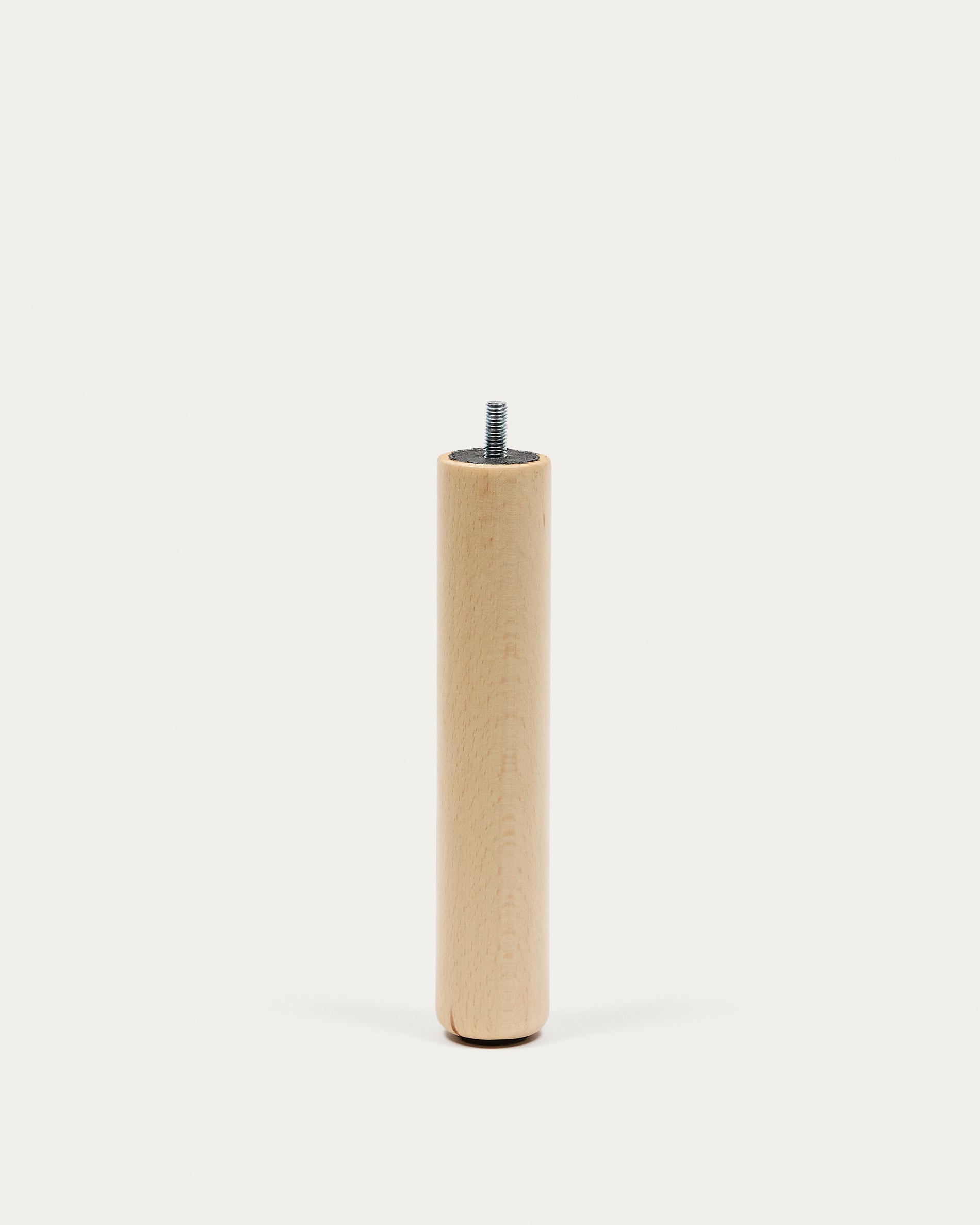 Ise bed base leg made of solid beech wood with a natural tone finish - Product View