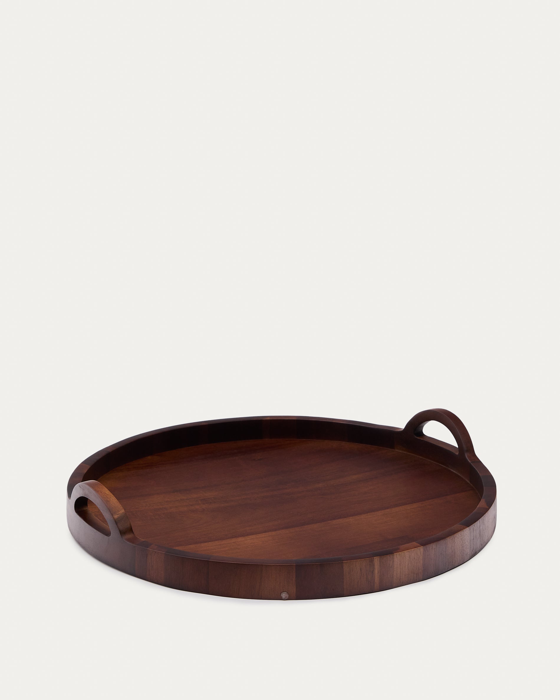 Zoa tray made of acacia wood in a dark finish FSC 100% Ø50 cm - Product View