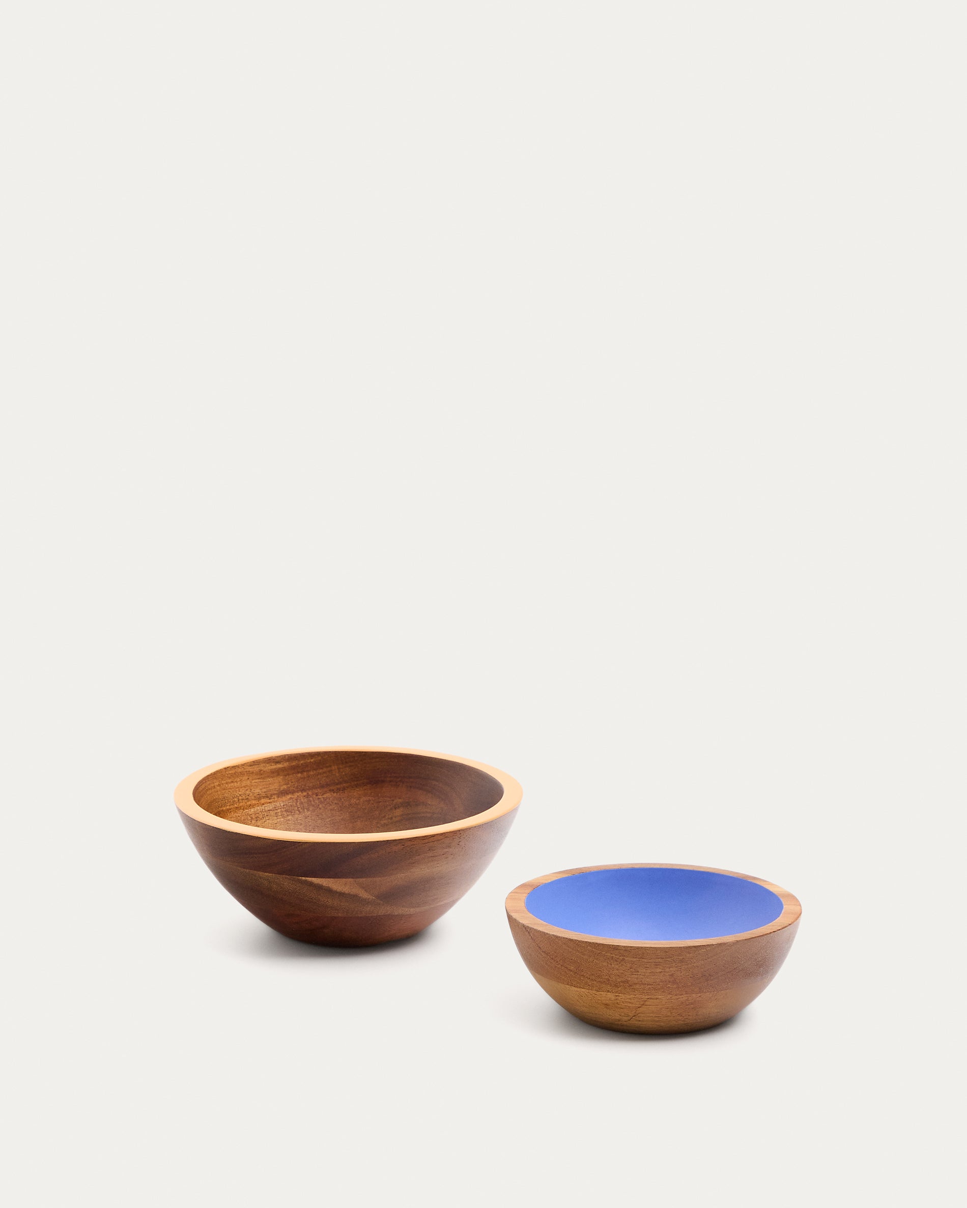 Zairin 2-piece, multi-colored, FSC 100% acacia wood bowl set