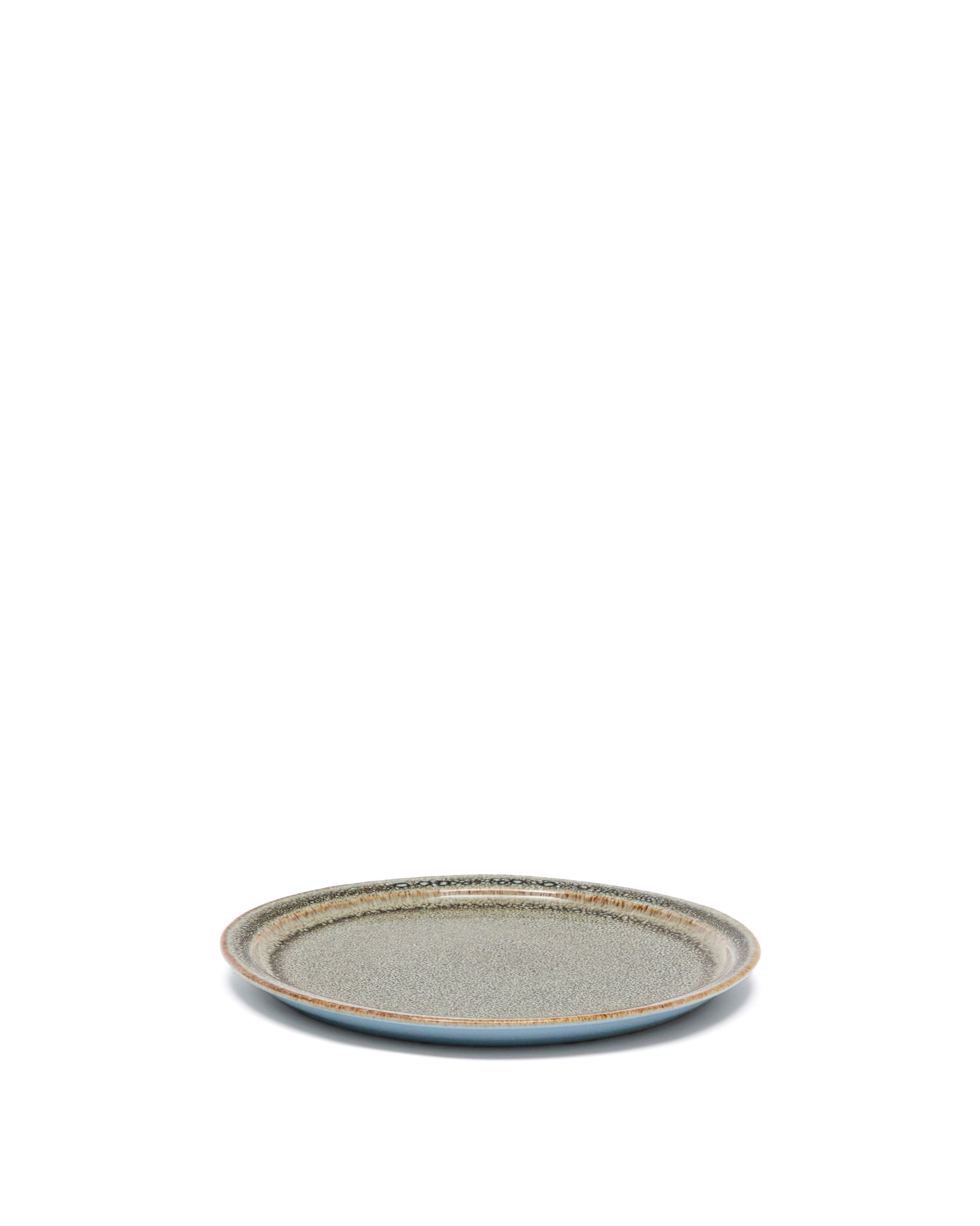 Brown ceramic Coval dessert plate - Product Image