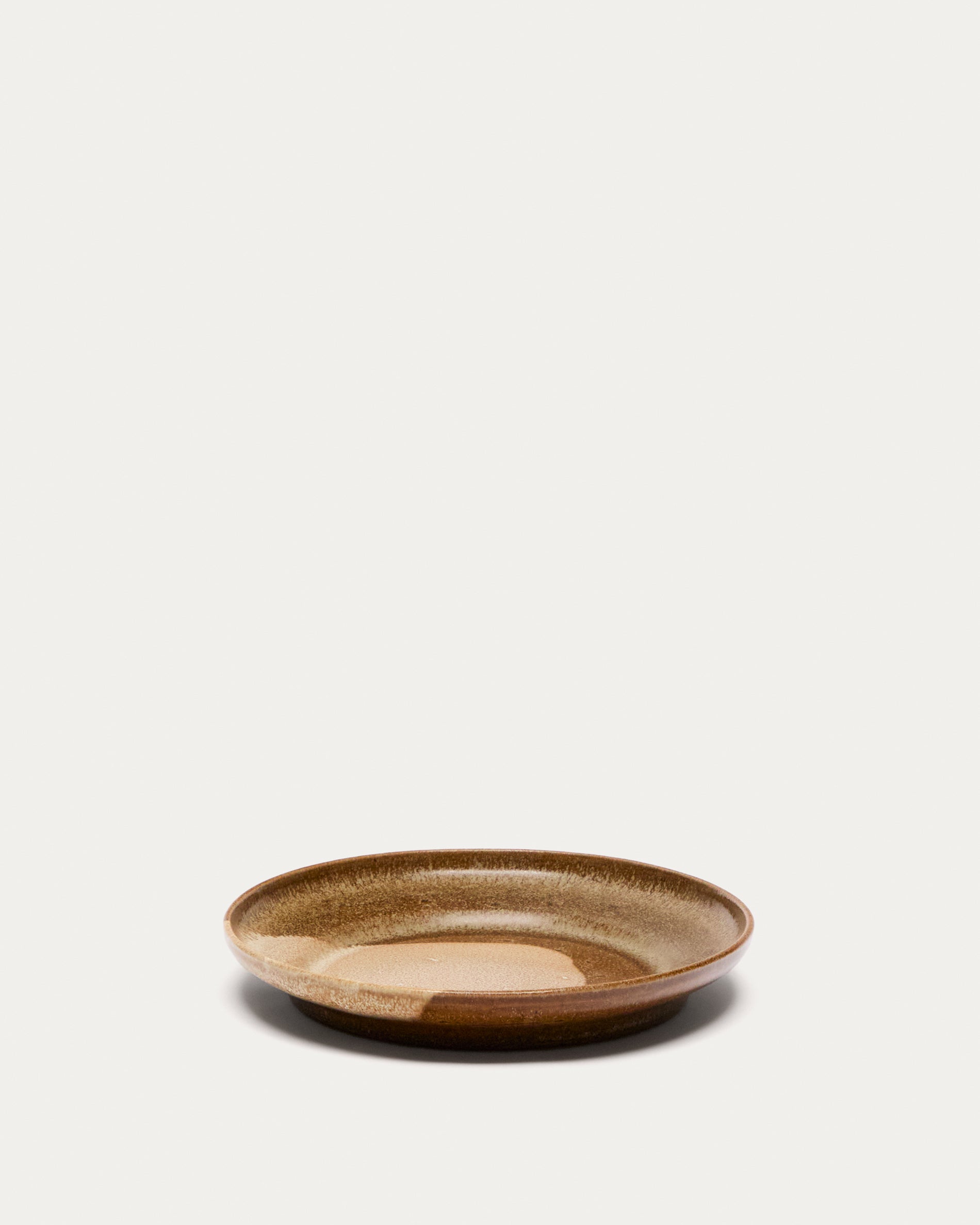 Brown ceramic Nagoli dessert plate - Product View
