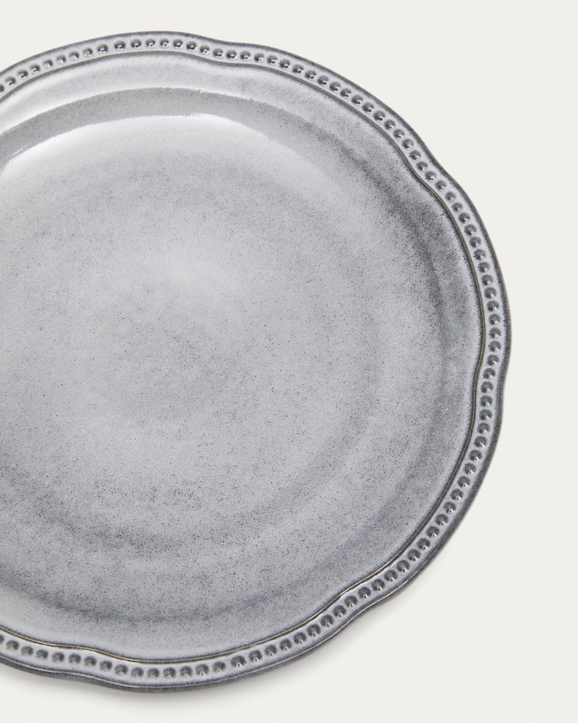 Blue ceramic Dovec flat plate - Detail
