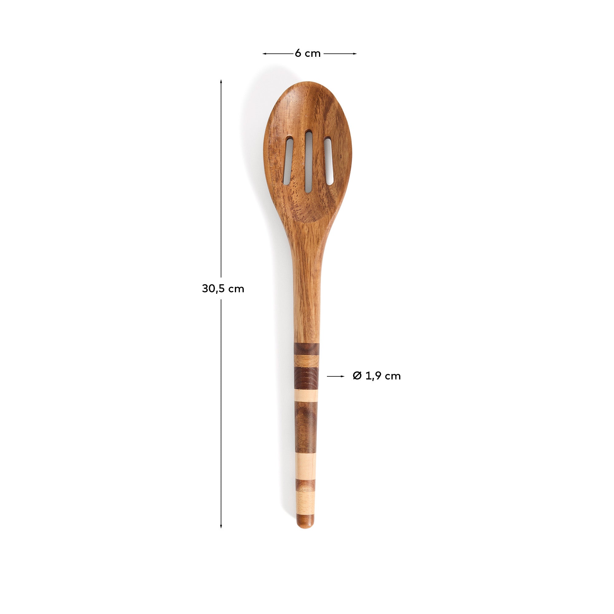 Nover kitchen utensil in acacia wood FSC 100% - Measurements