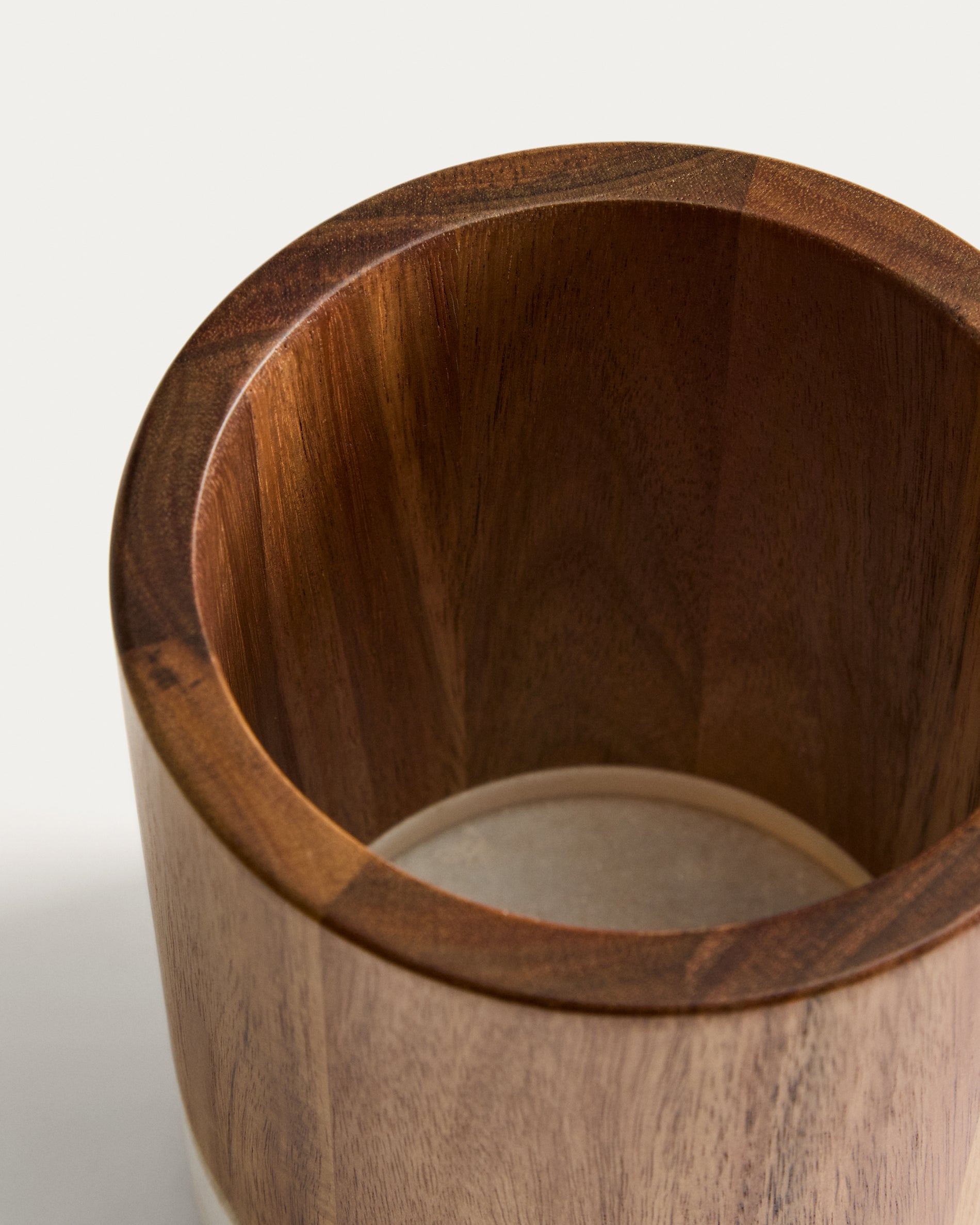 Turen utensil holder in white marble and acacia wood FSC 100% - Detail