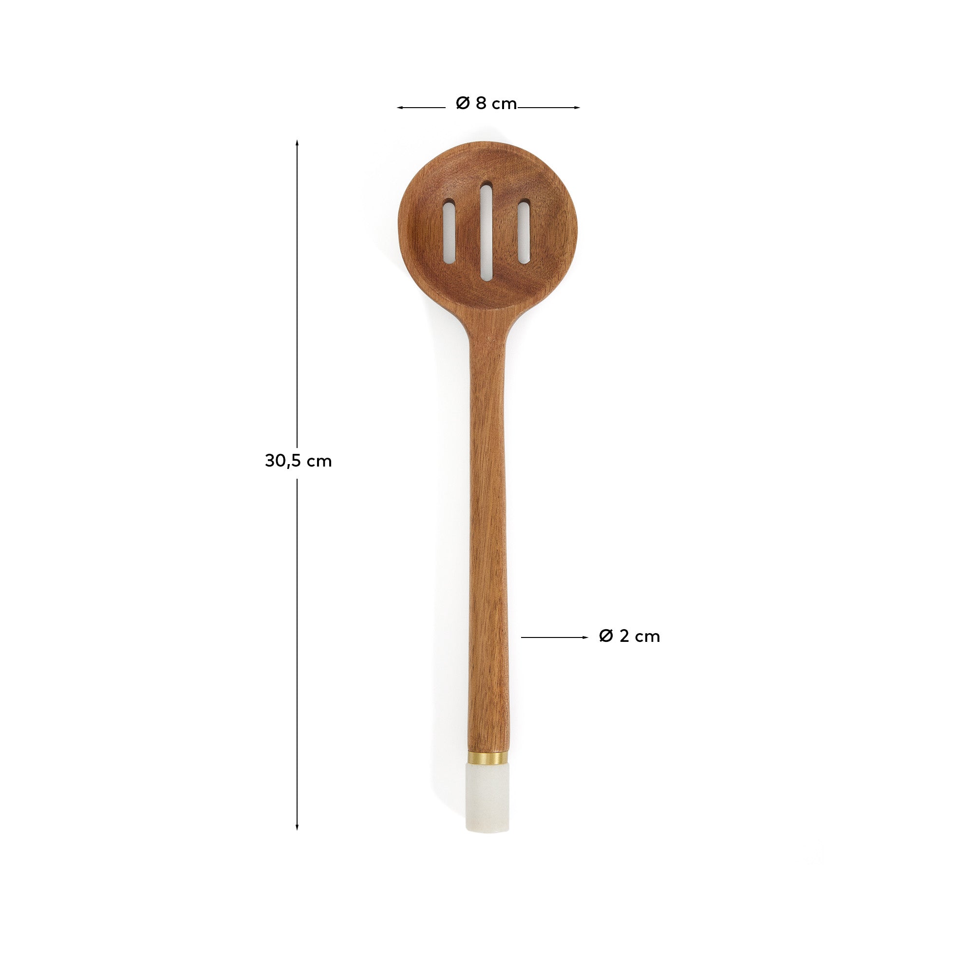 Nover kitchen utensil in acacia wood FSC 100% - Measurements