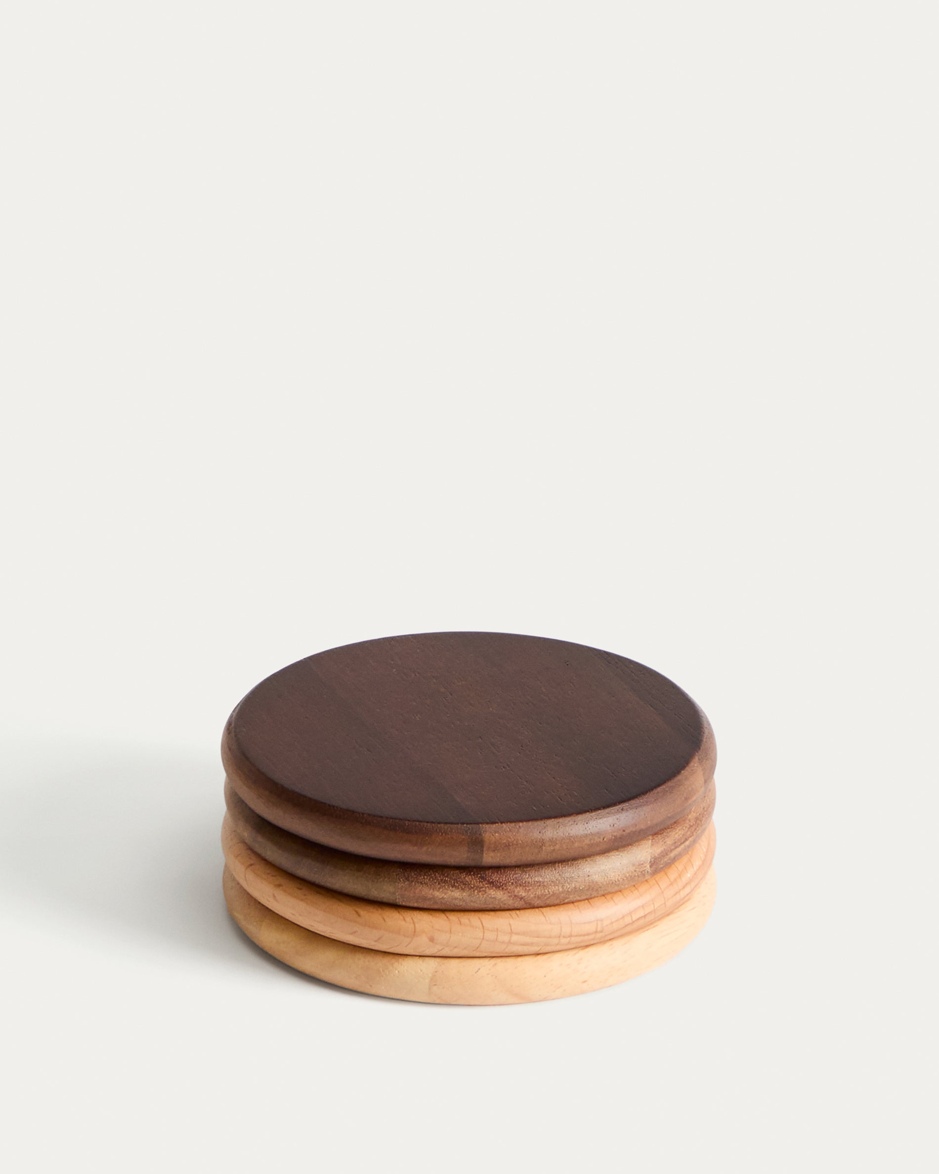 Nover set of 4 coasters in acacia wood FSC 100% - Product View