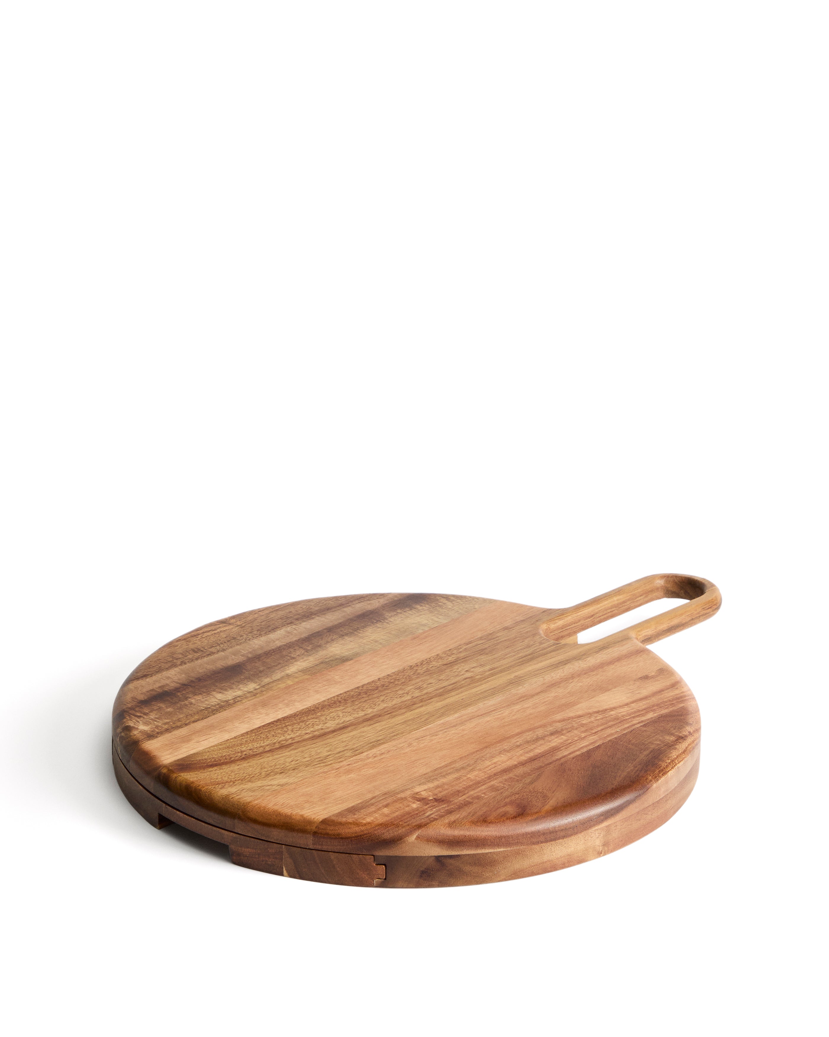 Blera cheese board and cutlery set in acacia wood FSC 100% and stainless steel - Product Image