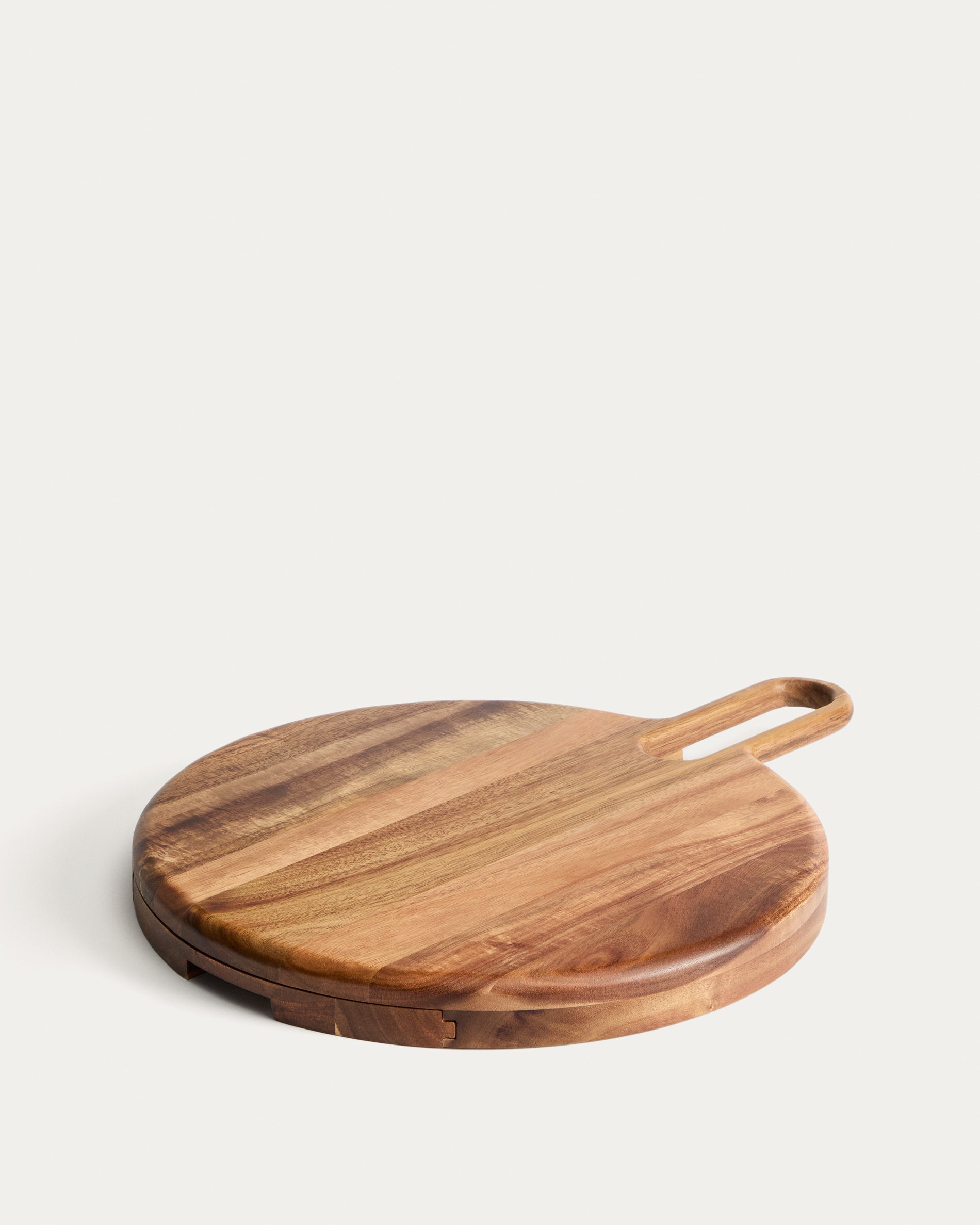 Blera cheese board and cutlery set in acacia wood FSC 100% and stainless steel - Product View