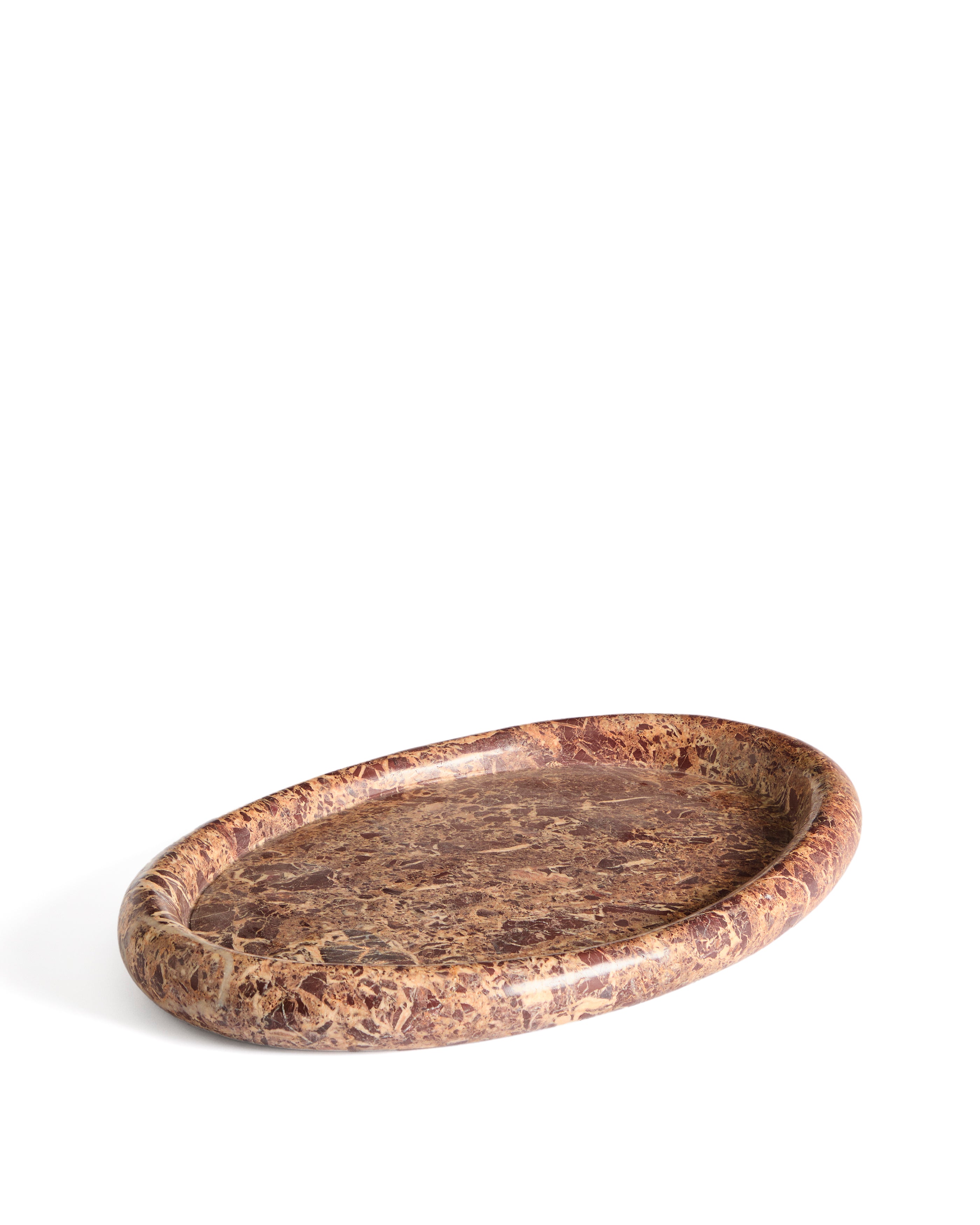 Lenorel tray in maroon marble 43 x 28 cm - Product Image