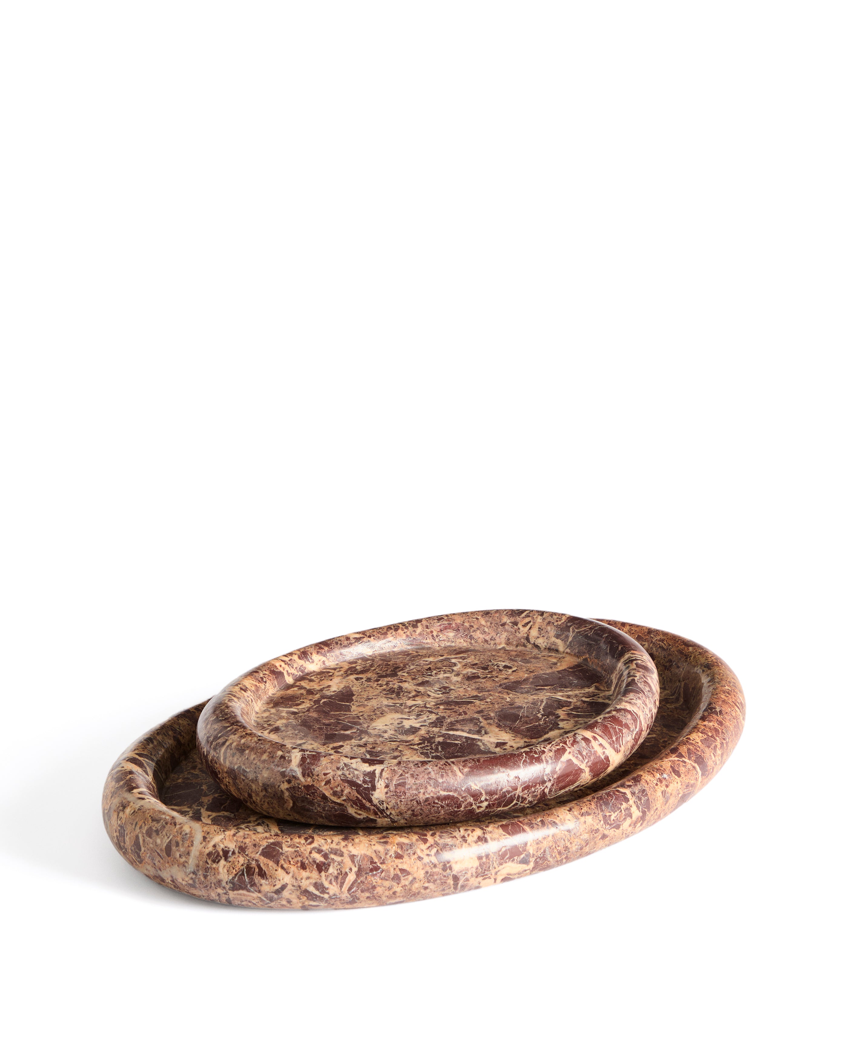 Lenorel tray in maroon marble 43 x 28 cm - Product Image