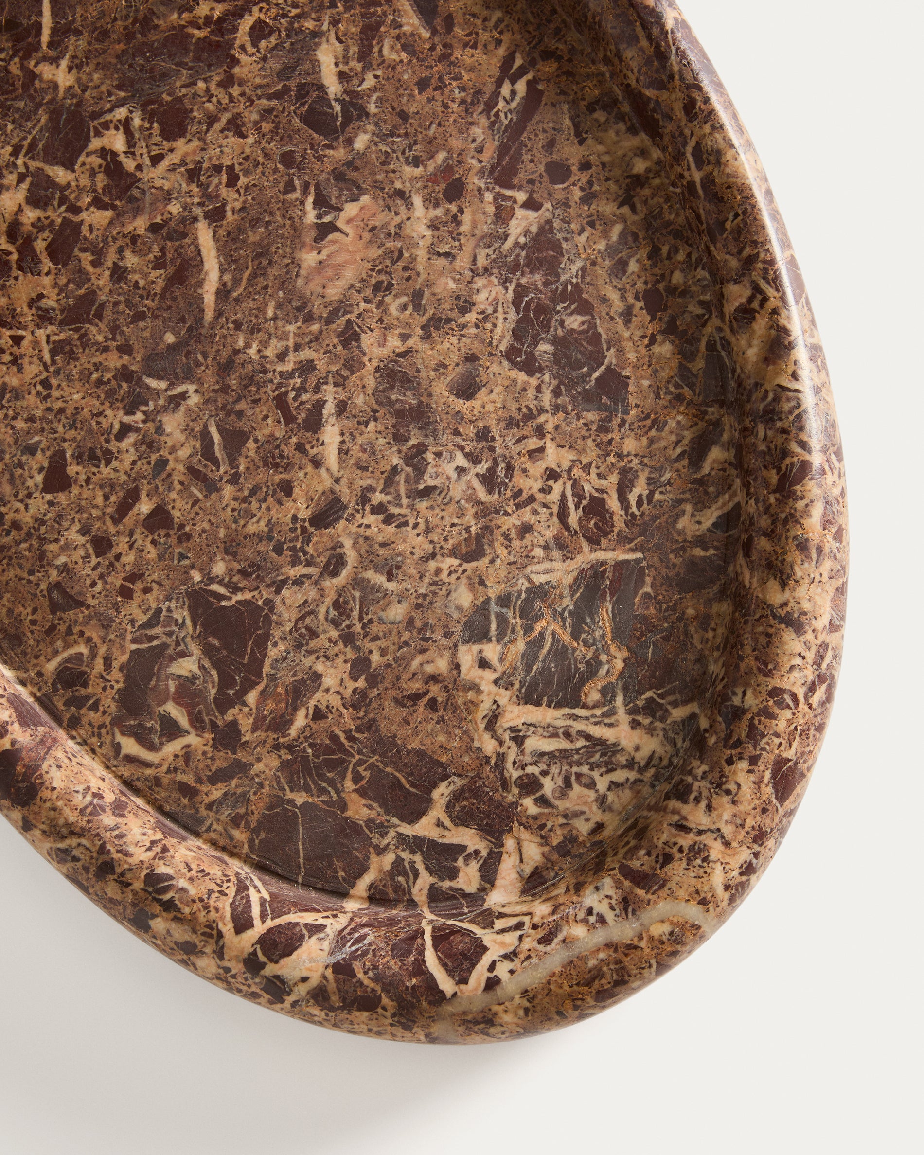 Lenorel tray in maroon marble 43 x 28 cm - Detail