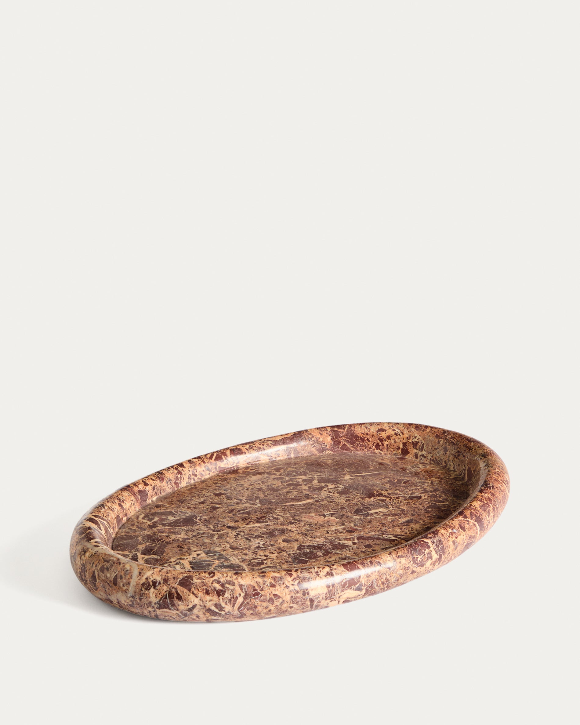 Lenorel tray in maroon marble 43 x 28 cm - Product View