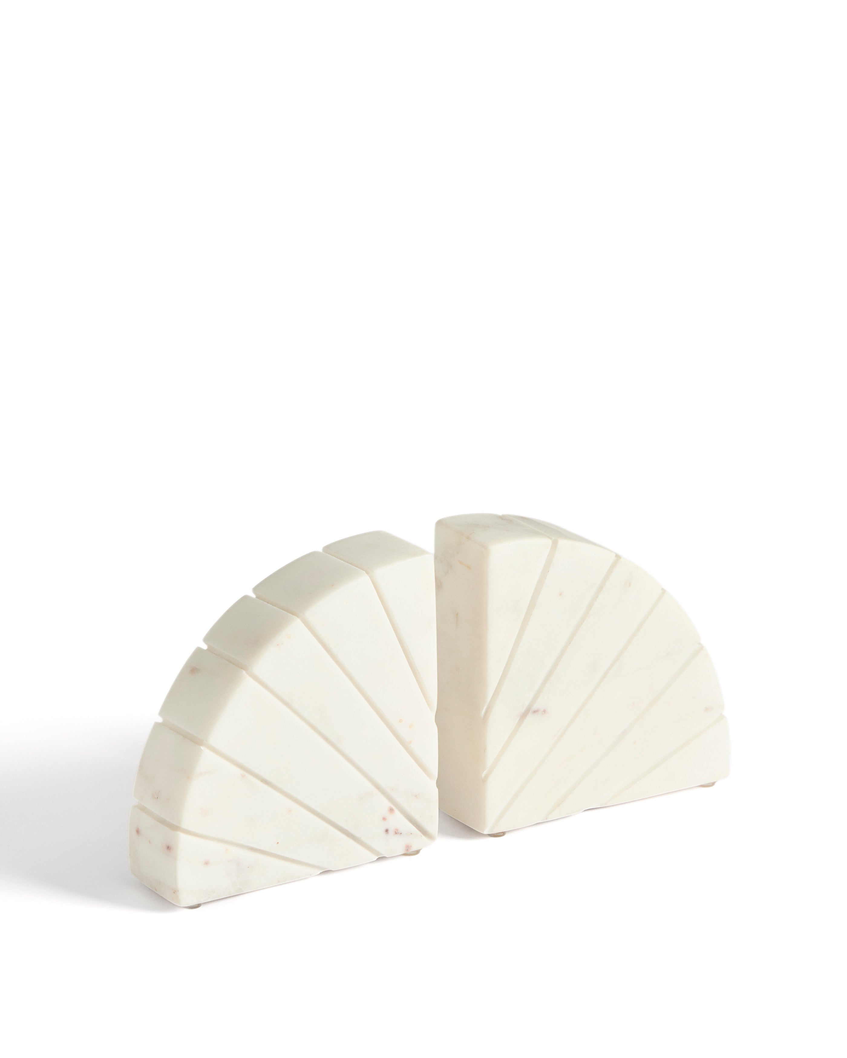 Serela bookend in white marble - Product Image