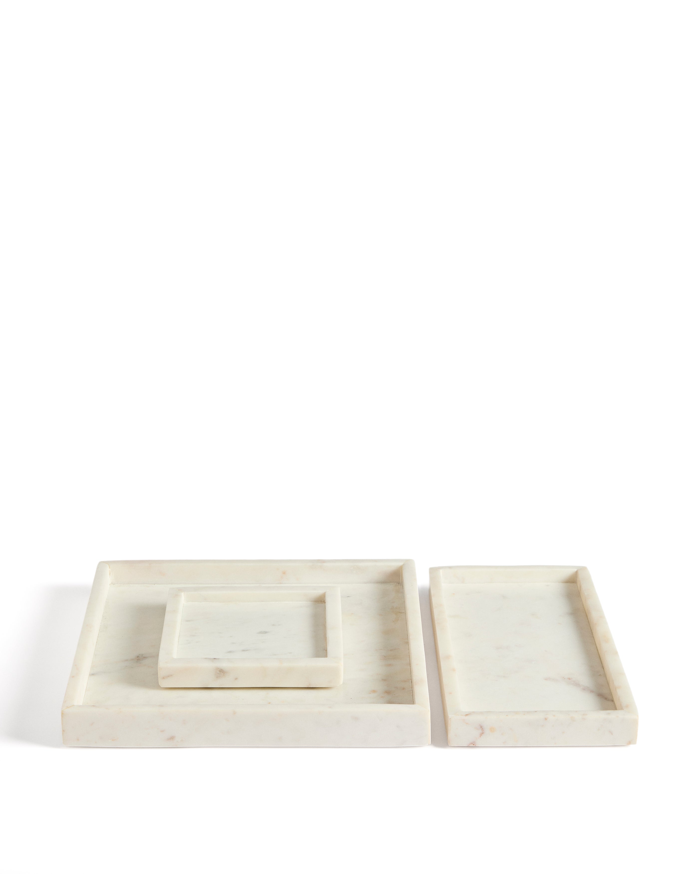 Serela tray in white marble 35 x 18 cm - Product Image