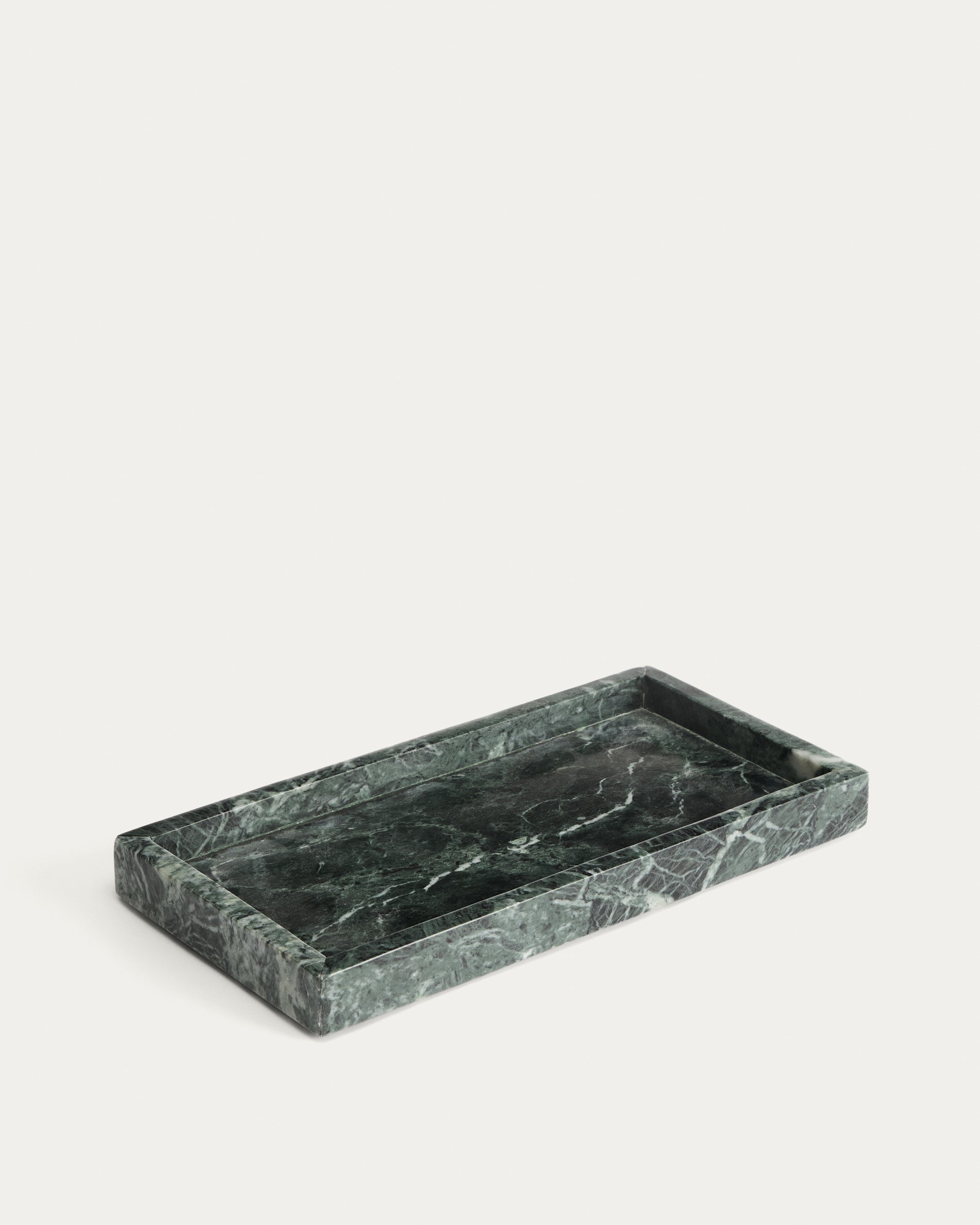 Serela tray in green marble 35 x 18 cm - Product View