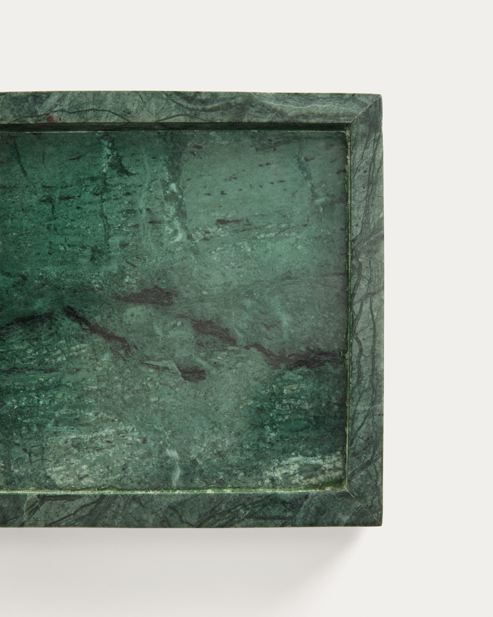 Serela tray in green marble 18 x 18 cm - Detail